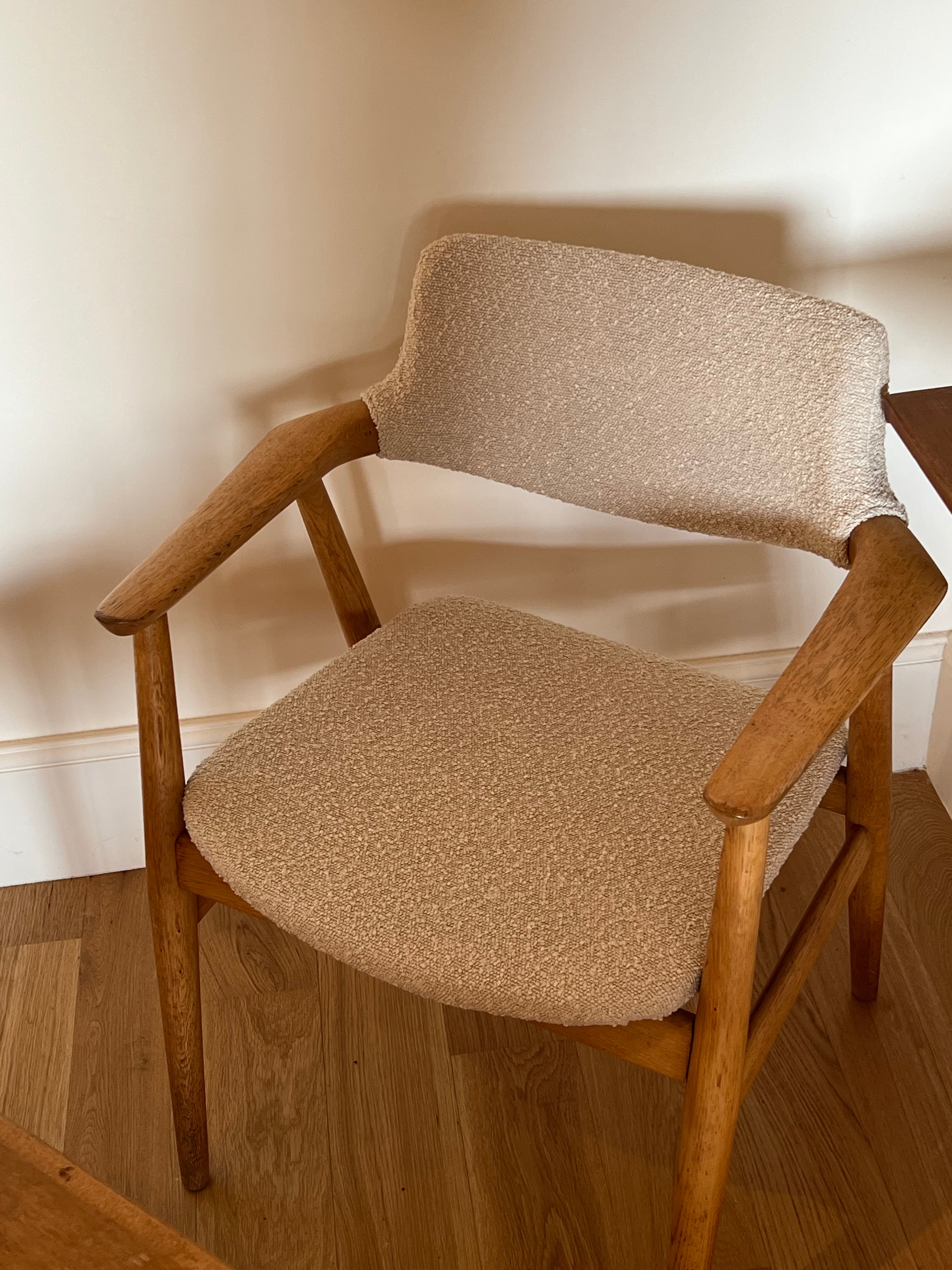 Fauteuil Scandinave Vintage en chêne "Lene" - Année 60