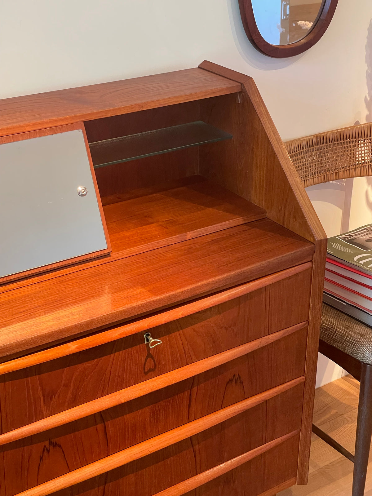 Secrétaire scandinave vintage en teck "Holger"