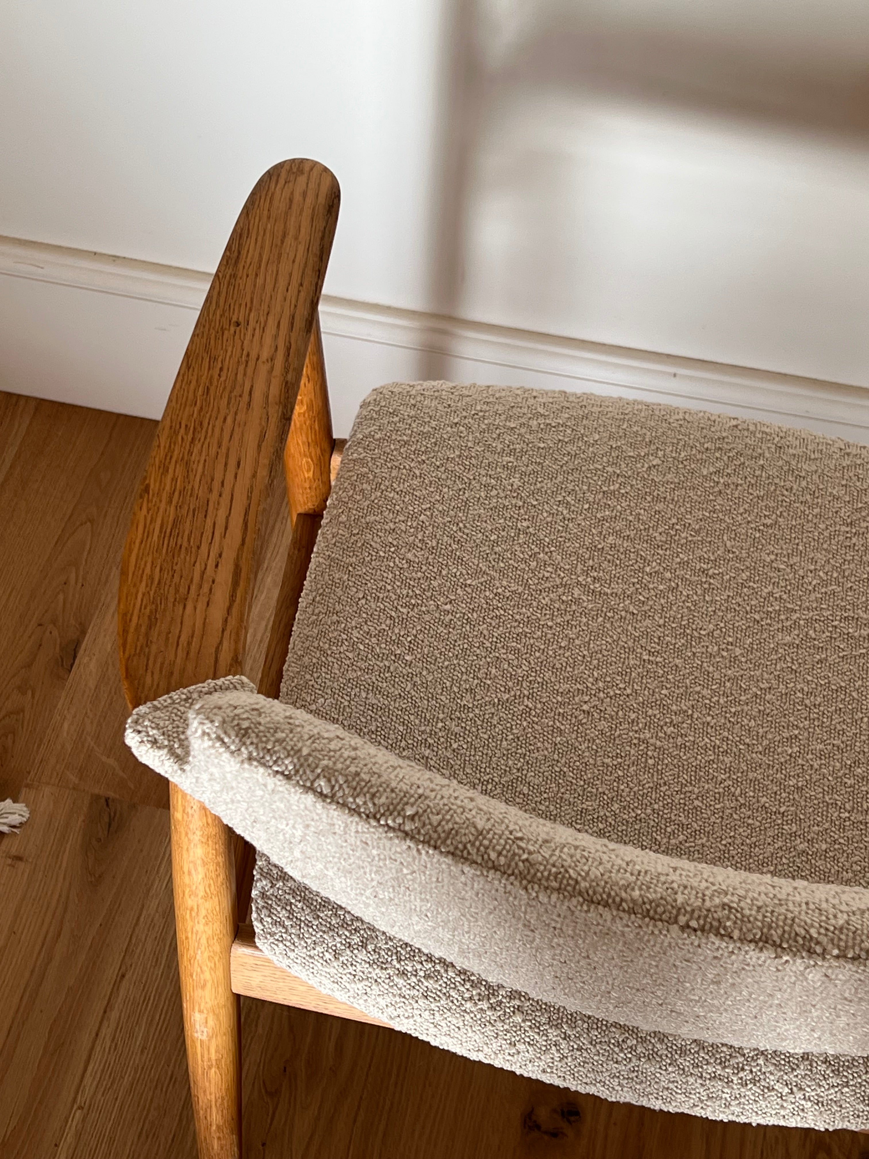 Fauteuil Scandinave Vintage en chêne "Holm" - Année 60