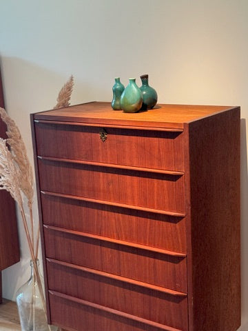 Commode vintage en teck à 6 tiroirs "Ask"