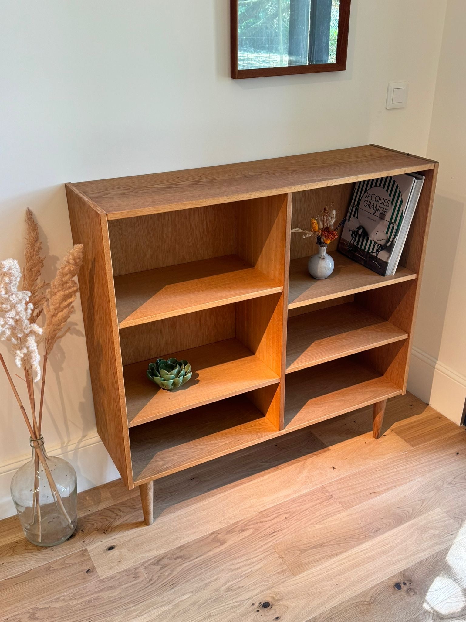 Bibliothèque scandinave vintage en chêne "Tara"