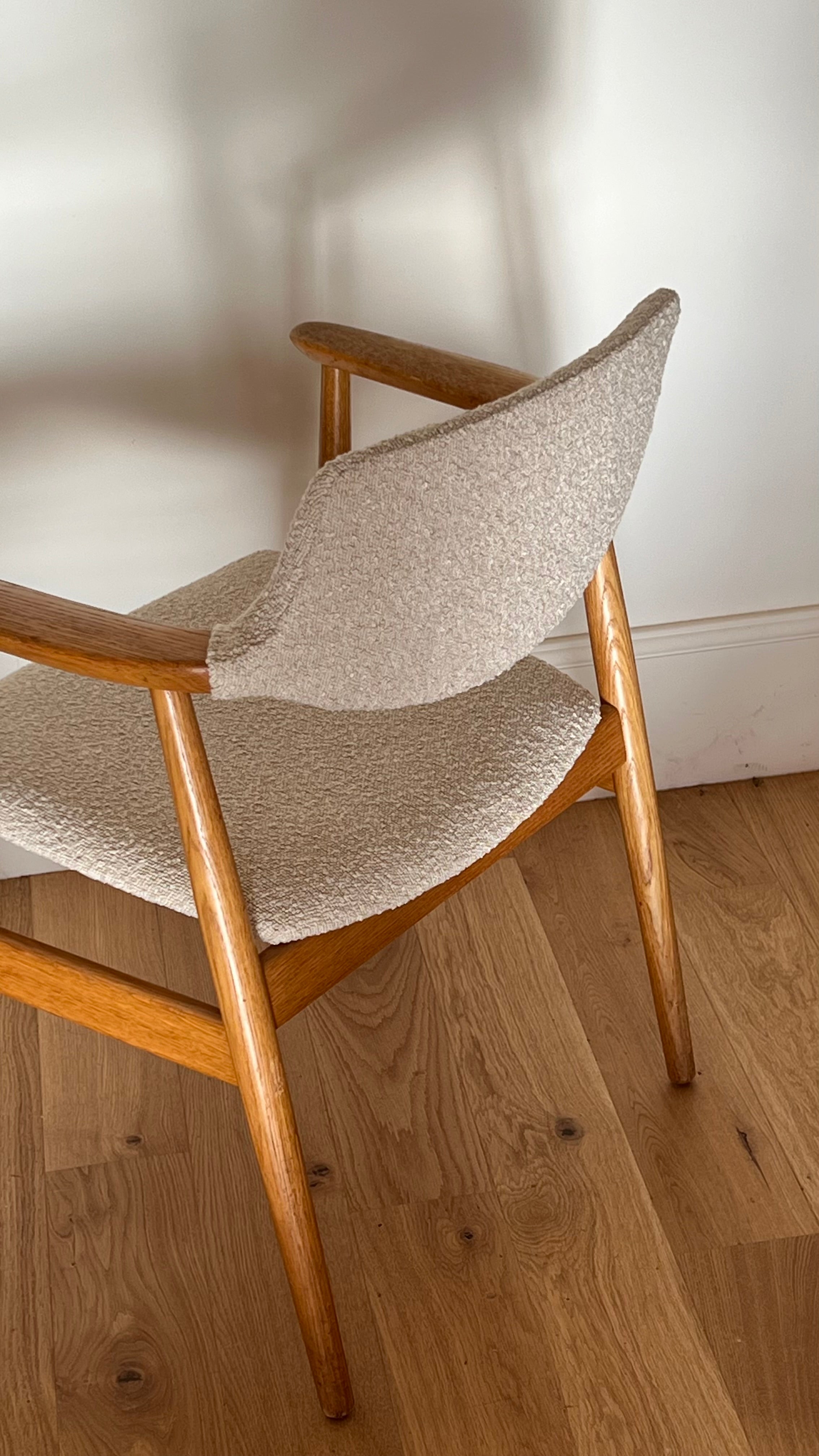 Fauteuil Scandinave Vintage en chêne "Holm" - Année 60