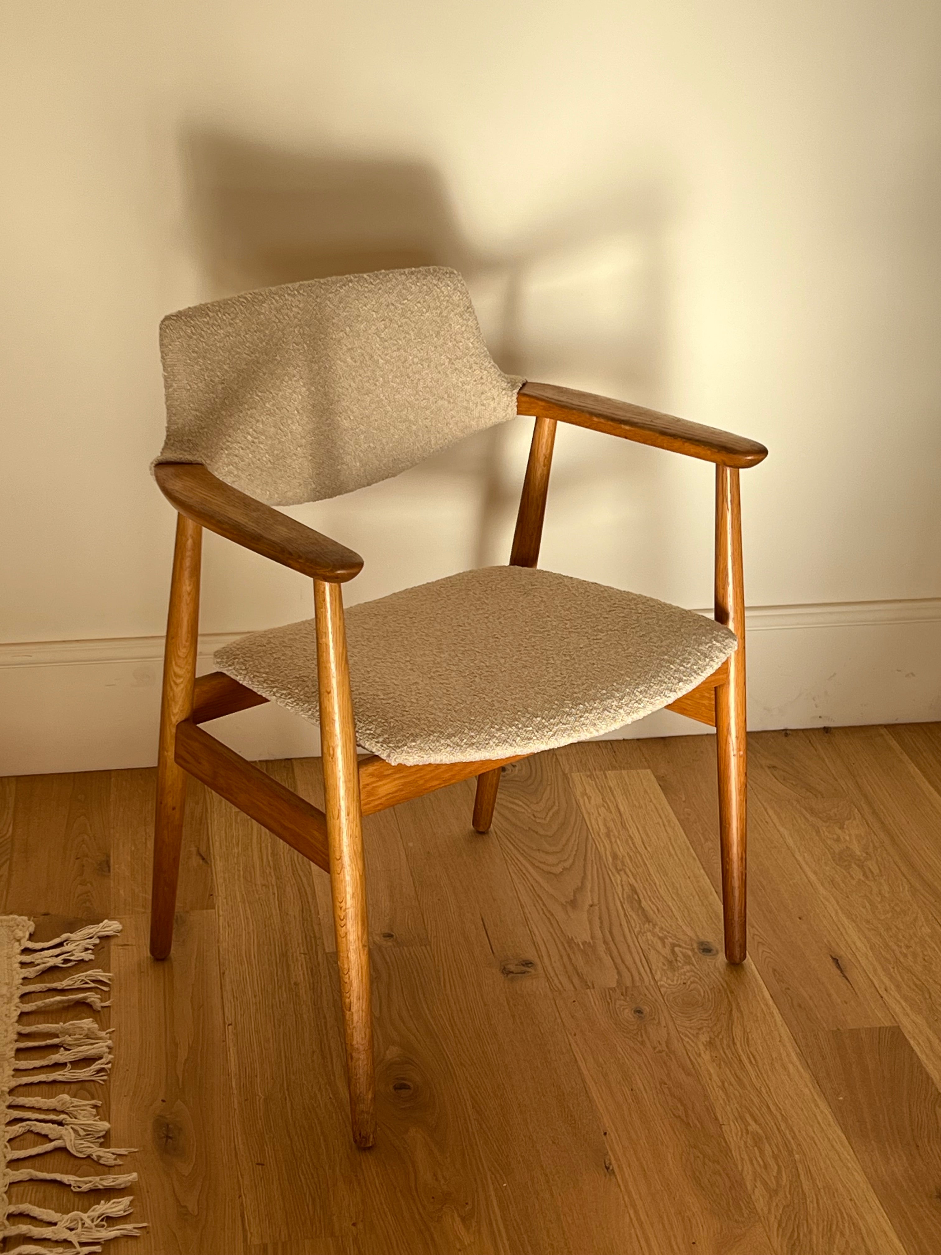Fauteuil Scandinave Vintage en chêne "Holm" - Année 60