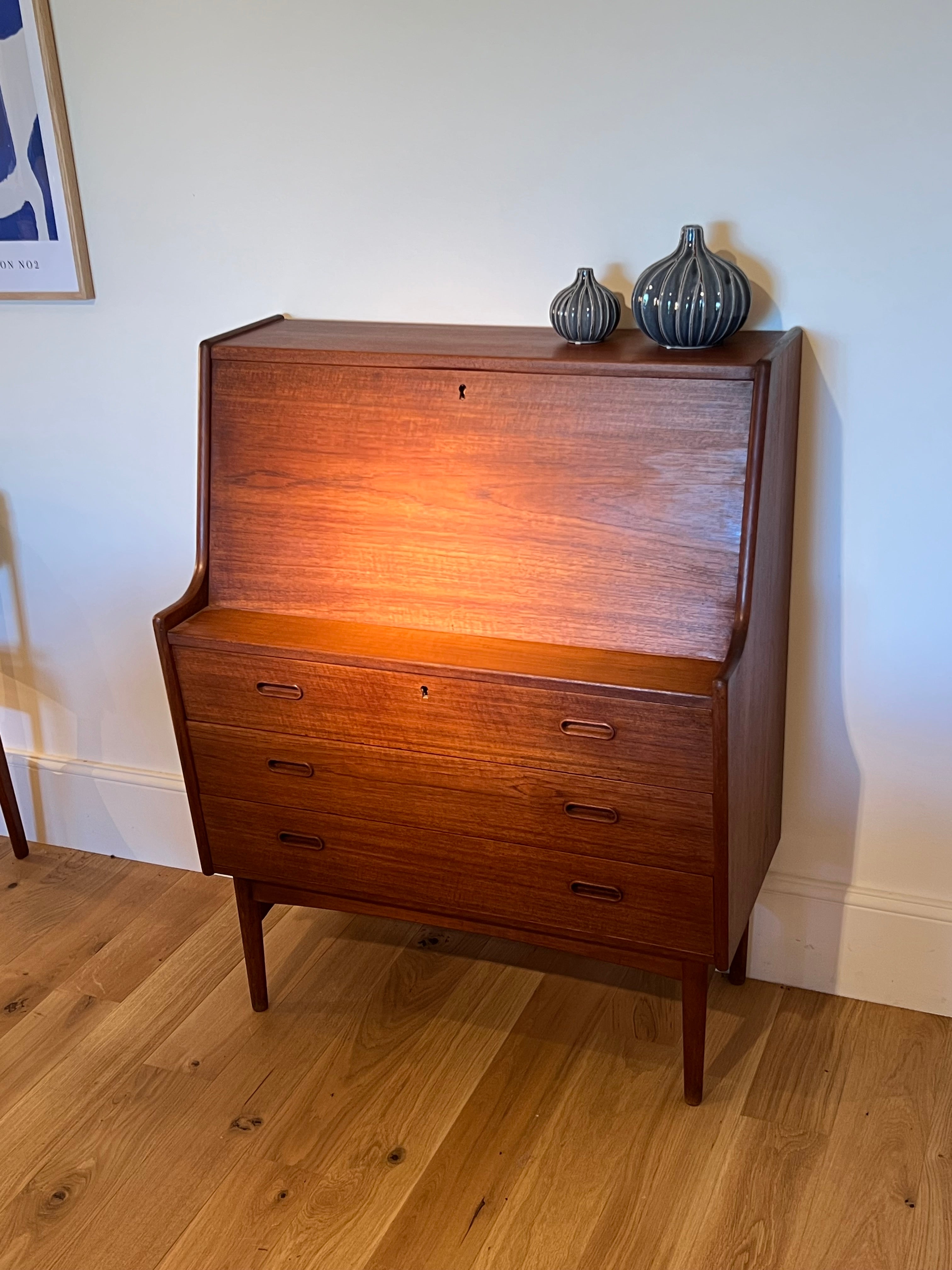 Secrétaire vintage scandinave « Alphonse » – Modèle 37 en teck par Arne Wahl Iversen pour Vinde Møbelfabrik