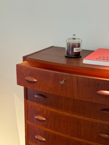 Grande commode chiffonier scandinave vintage en teck «Sören » – Années 60