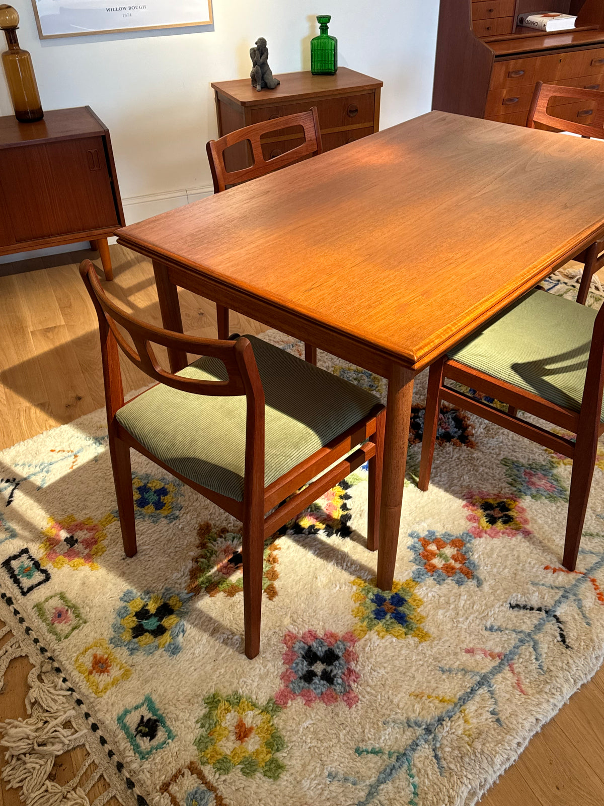 Table scandinave vintage extensible en teck « Mette »