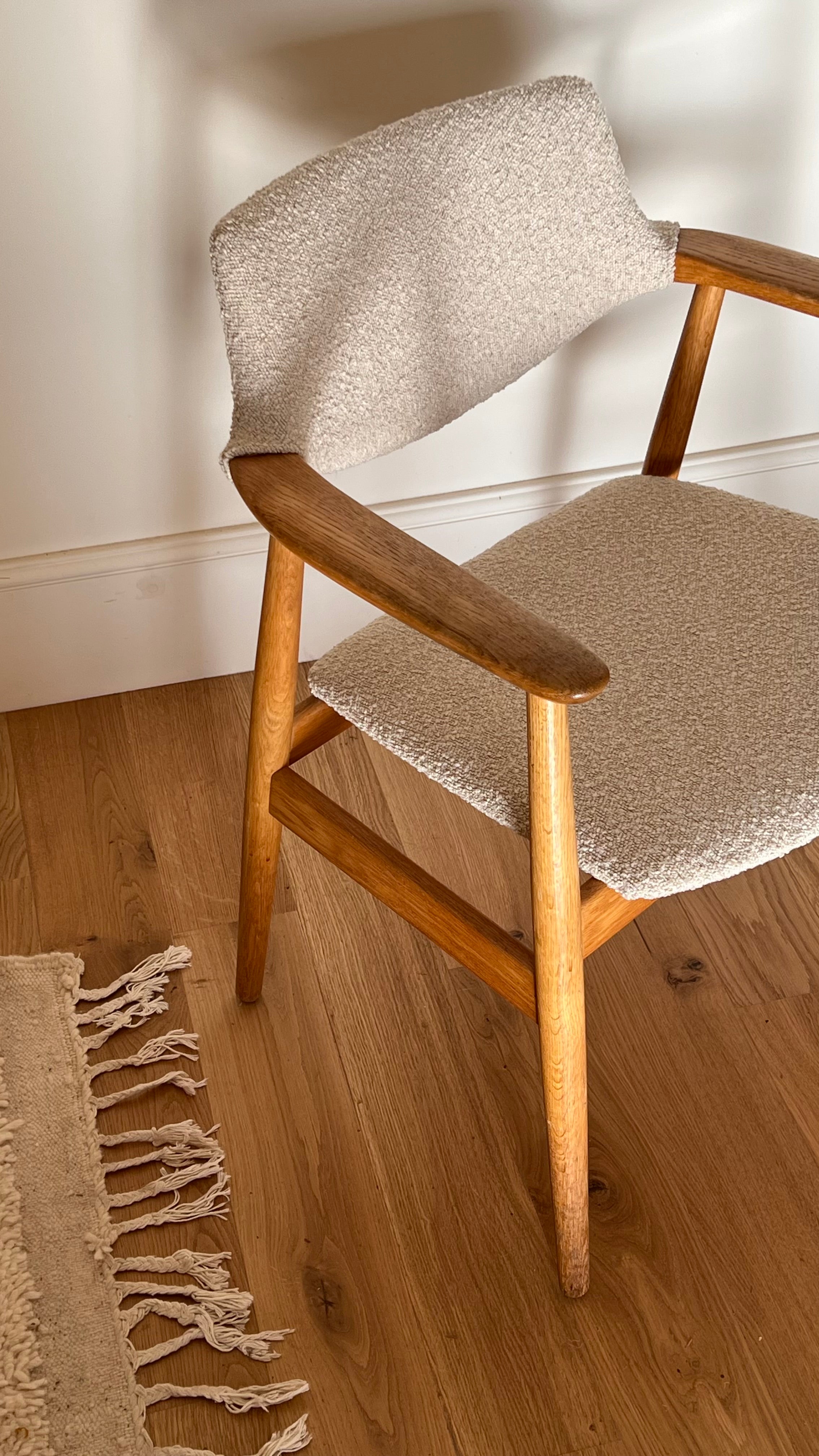 Fauteuil Scandinave Vintage en chêne "Holm" - Année 60