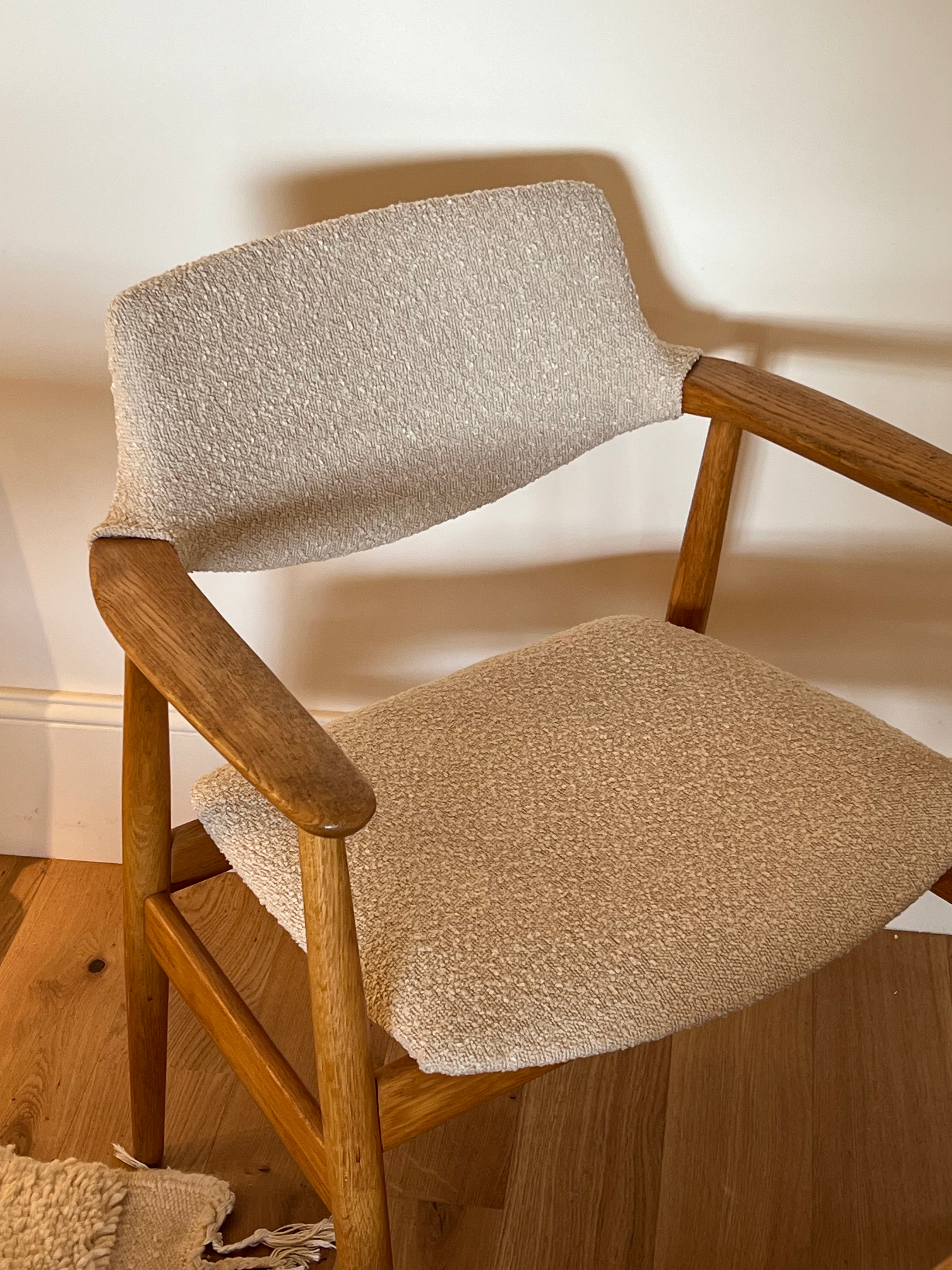 Fauteuil Scandinave Vintage en chêne "Holm" - Année 60