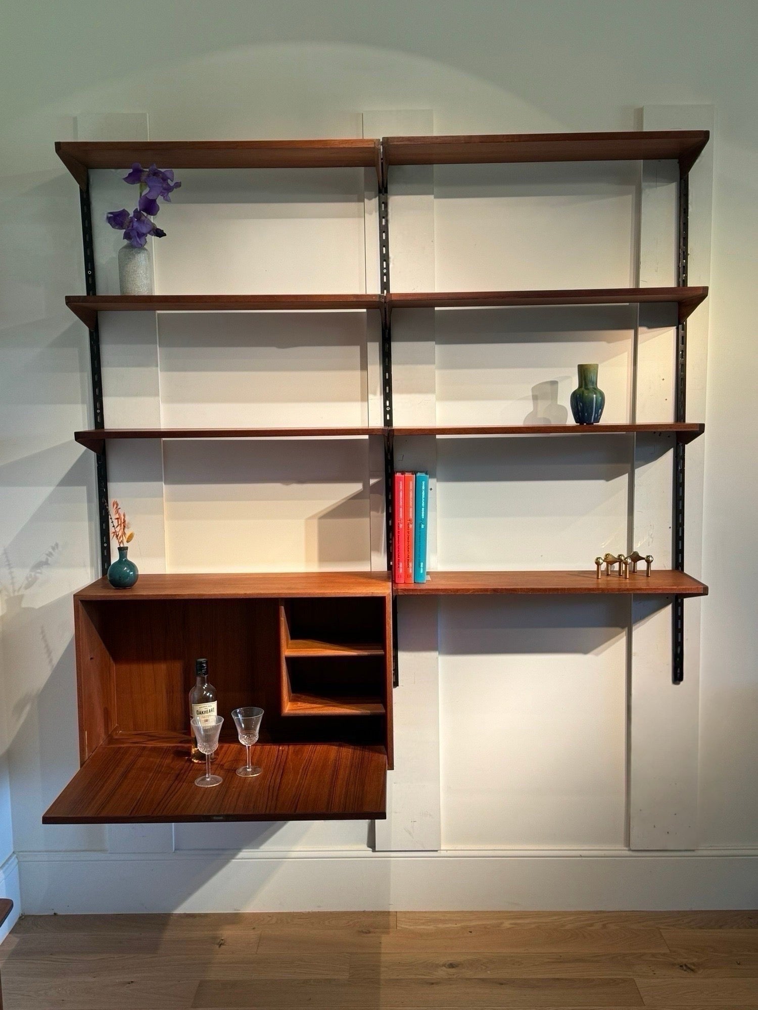 Bibliothèque murale scandinave vintage par Kai Kristiansen pour FM Møbler