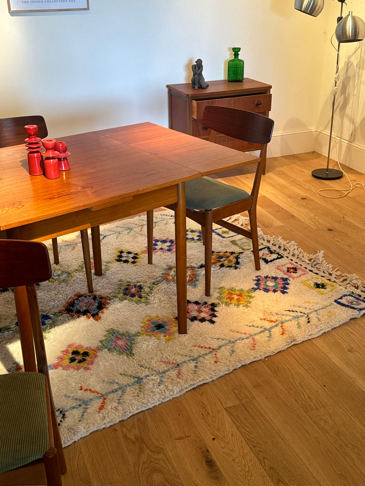 Table scandinave vintage carré « Mette »