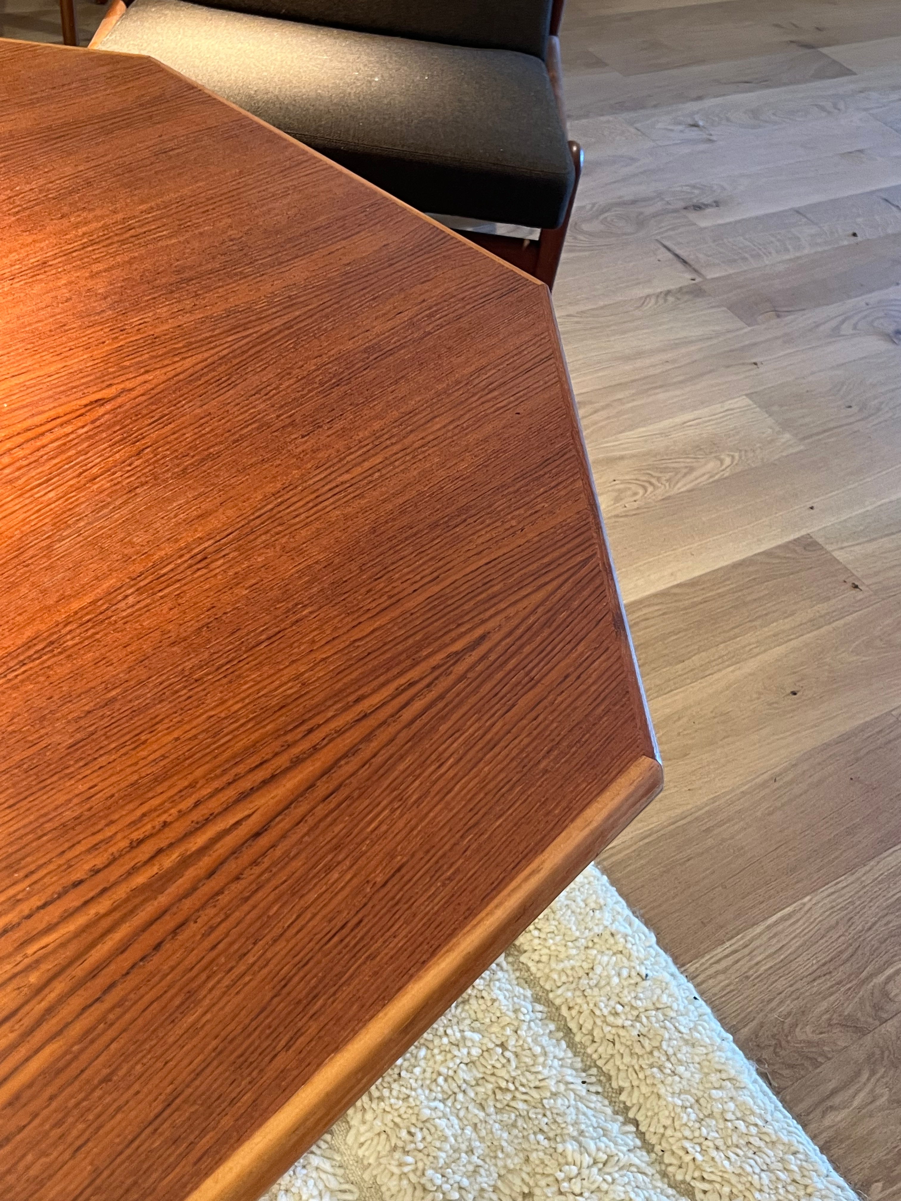 Table basse octogonale scandinave vintage "Siv"