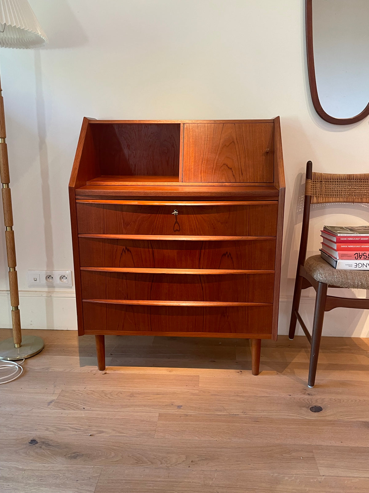 Secrétaire scandinave vintage en teck "Holger"