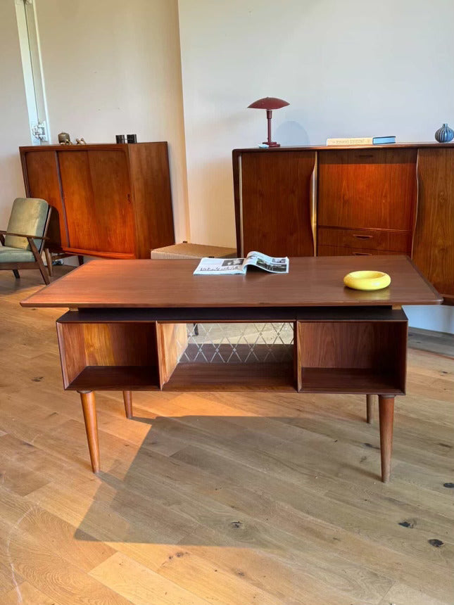 Bureau système biface scandinave vintage en teck "Søren"