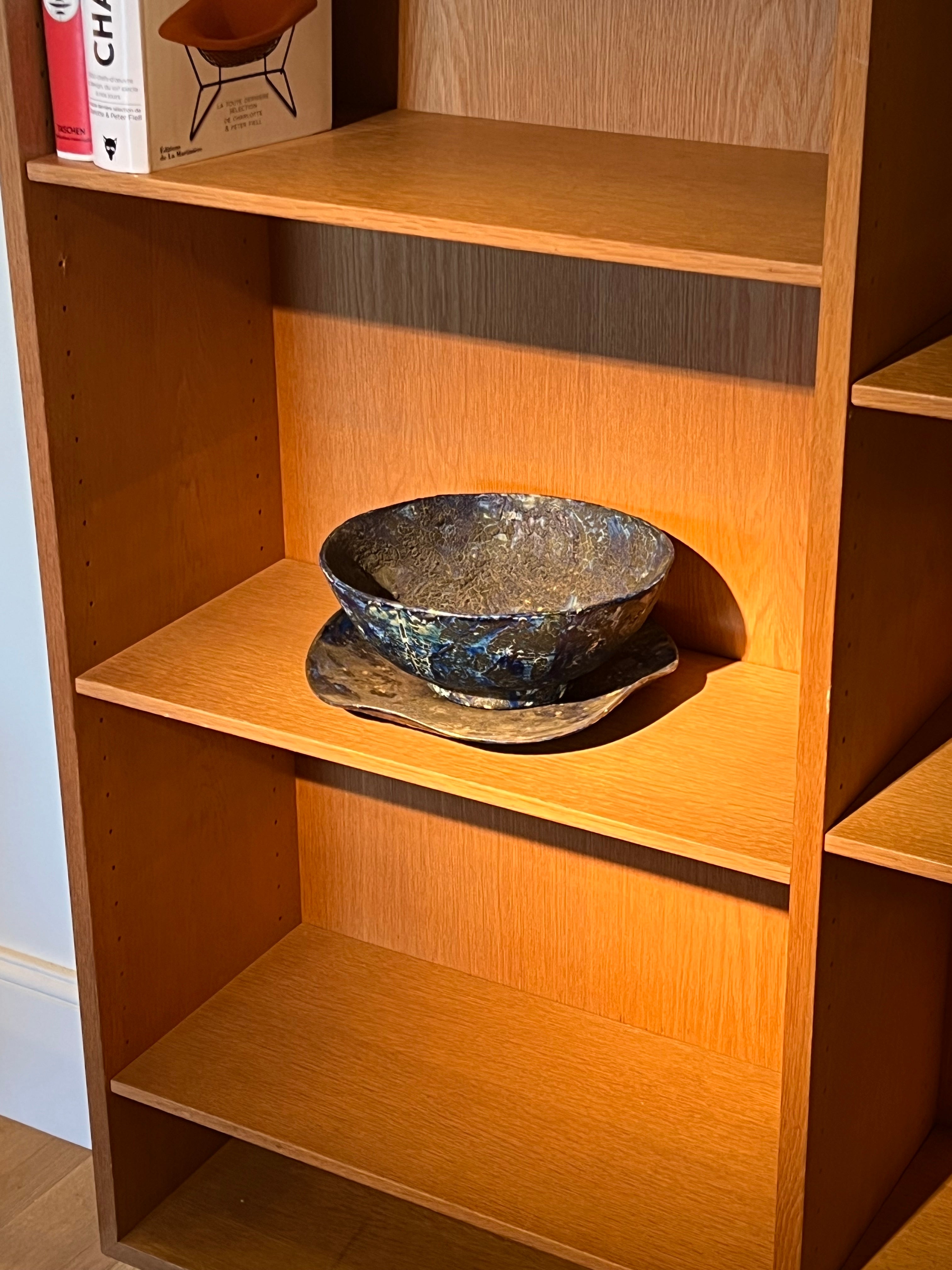 Bibliothèque scandinave vintage en chêne "Tiria"