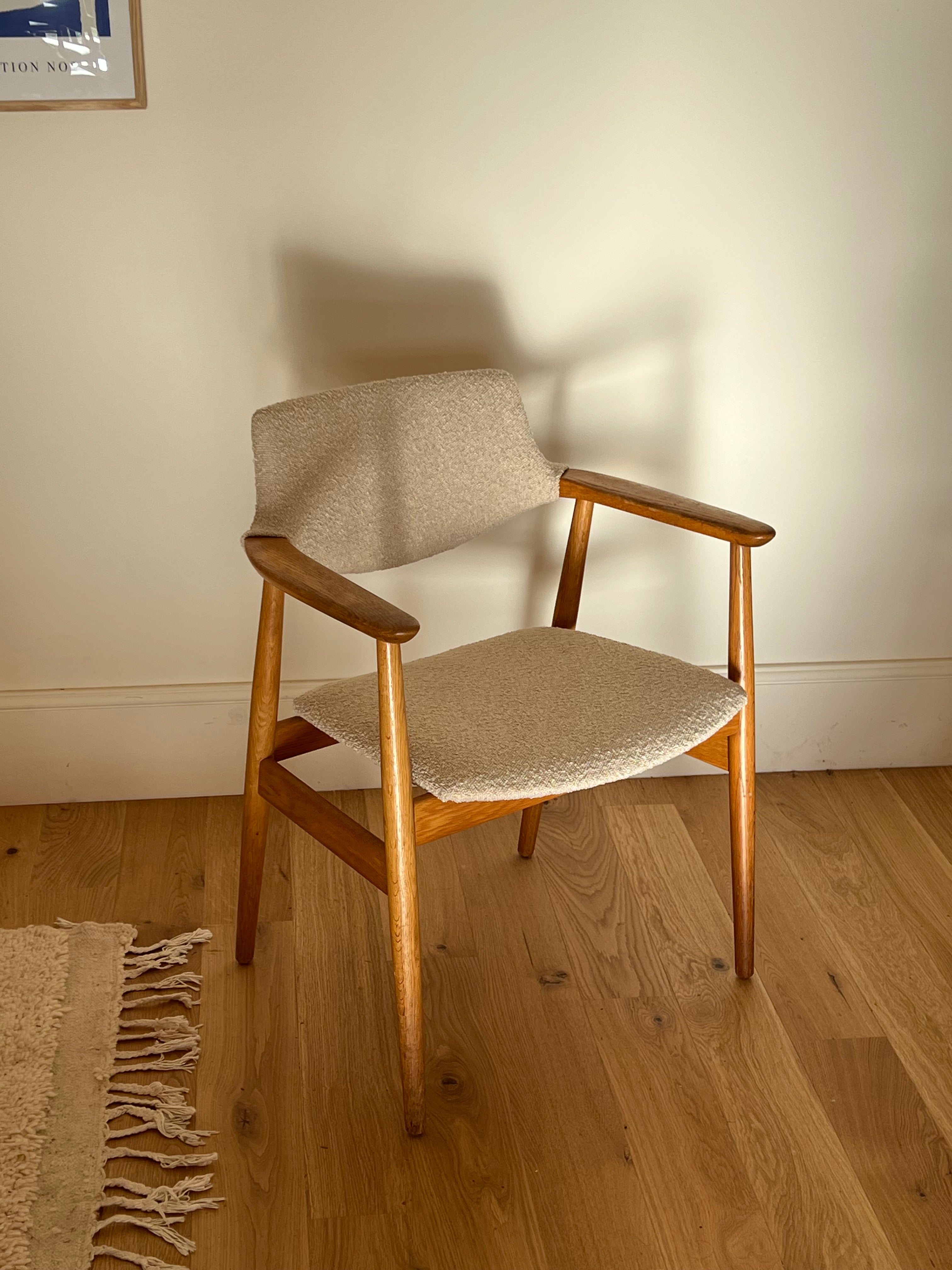 Fauteuil Scandinave Vintage en chêne "Holm" - Année 60