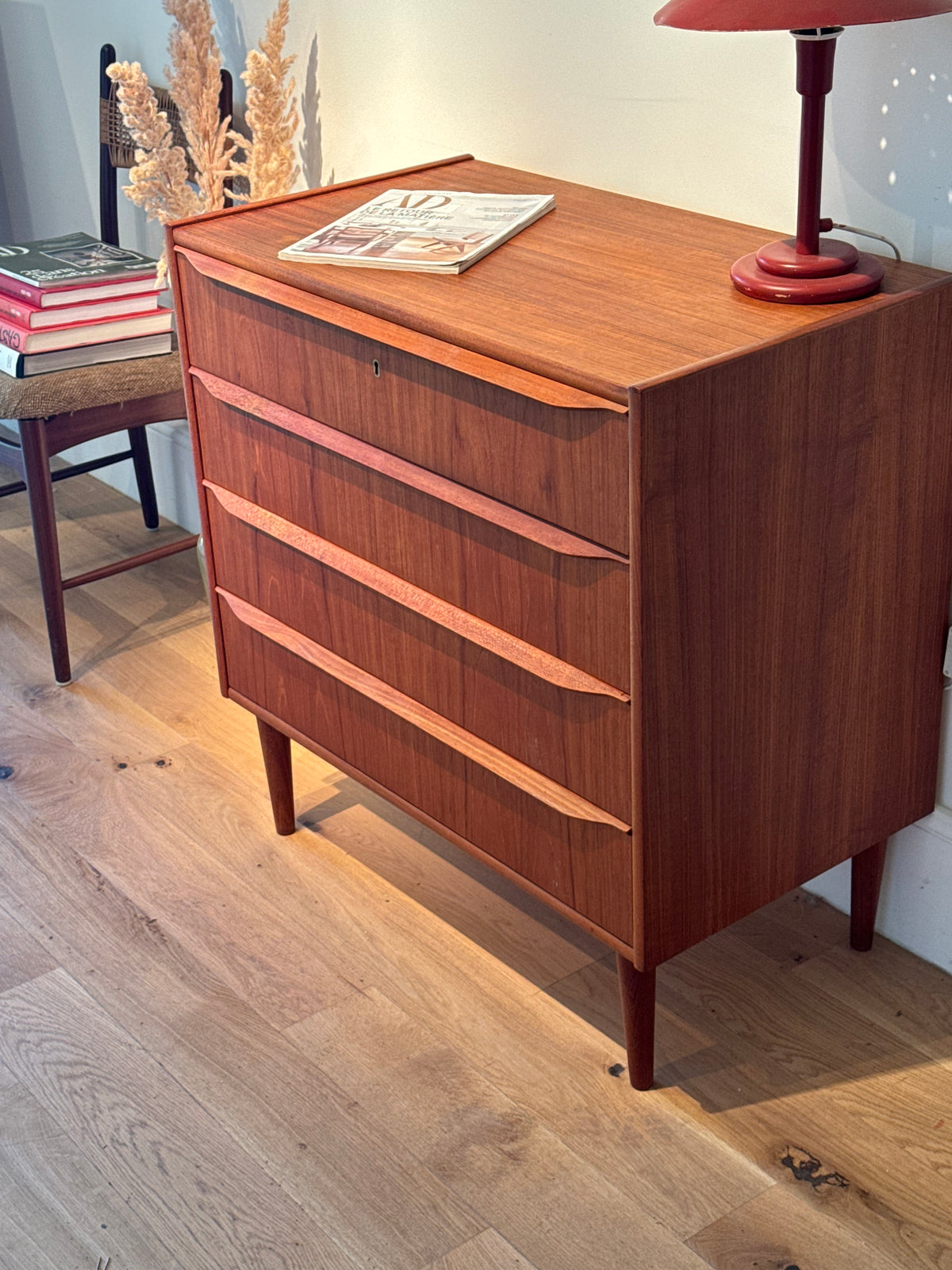 Commode scandinave vintage en teck "Tage"