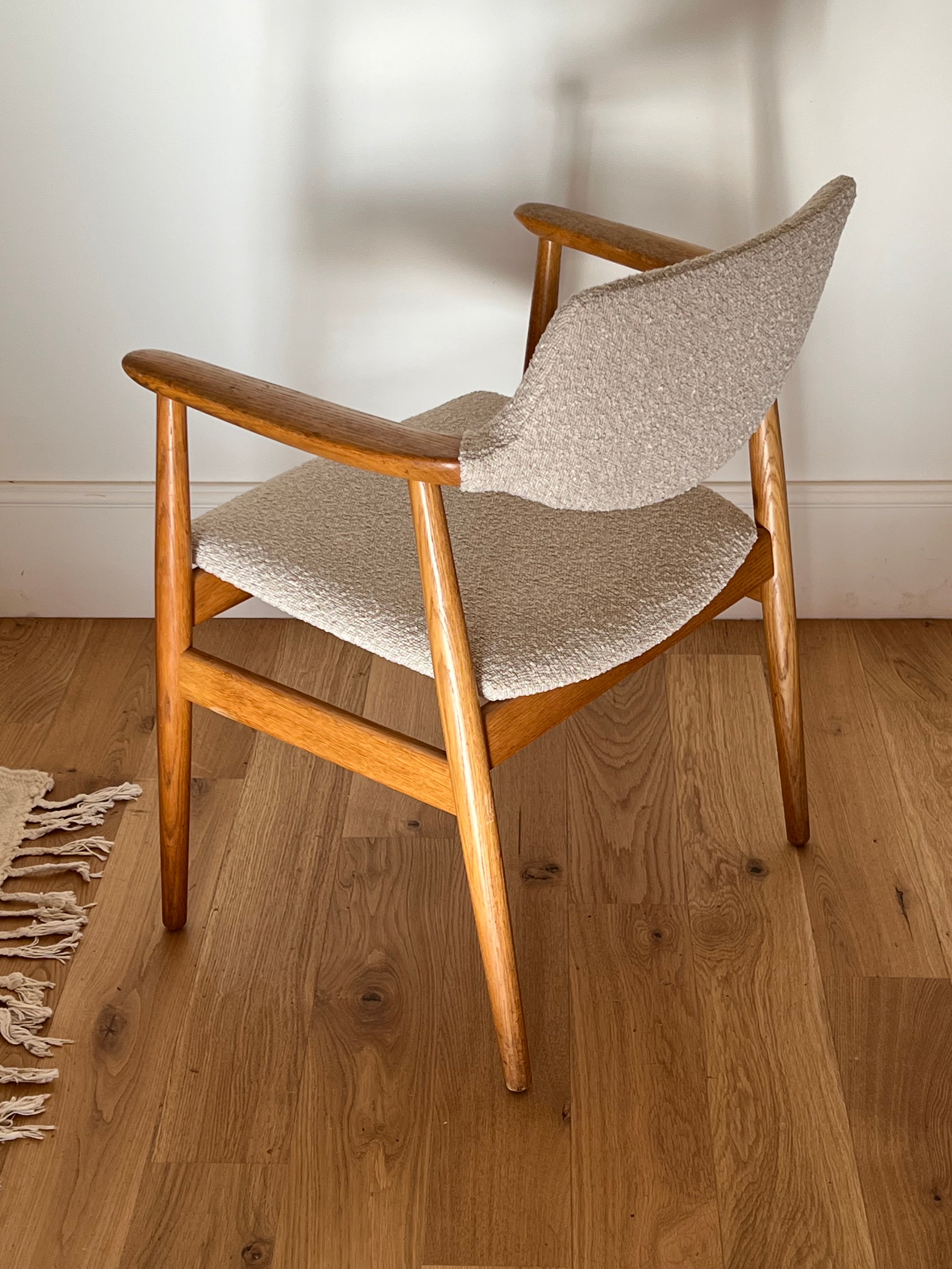 Fauteuil Scandinave Vintage en chêne "Holm" - Année 60