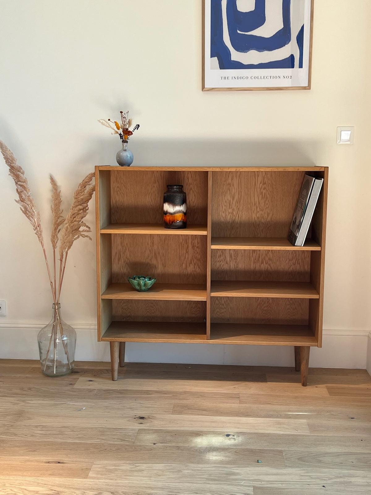 Bibliothèque scandinave vintage en chêne "Tara"