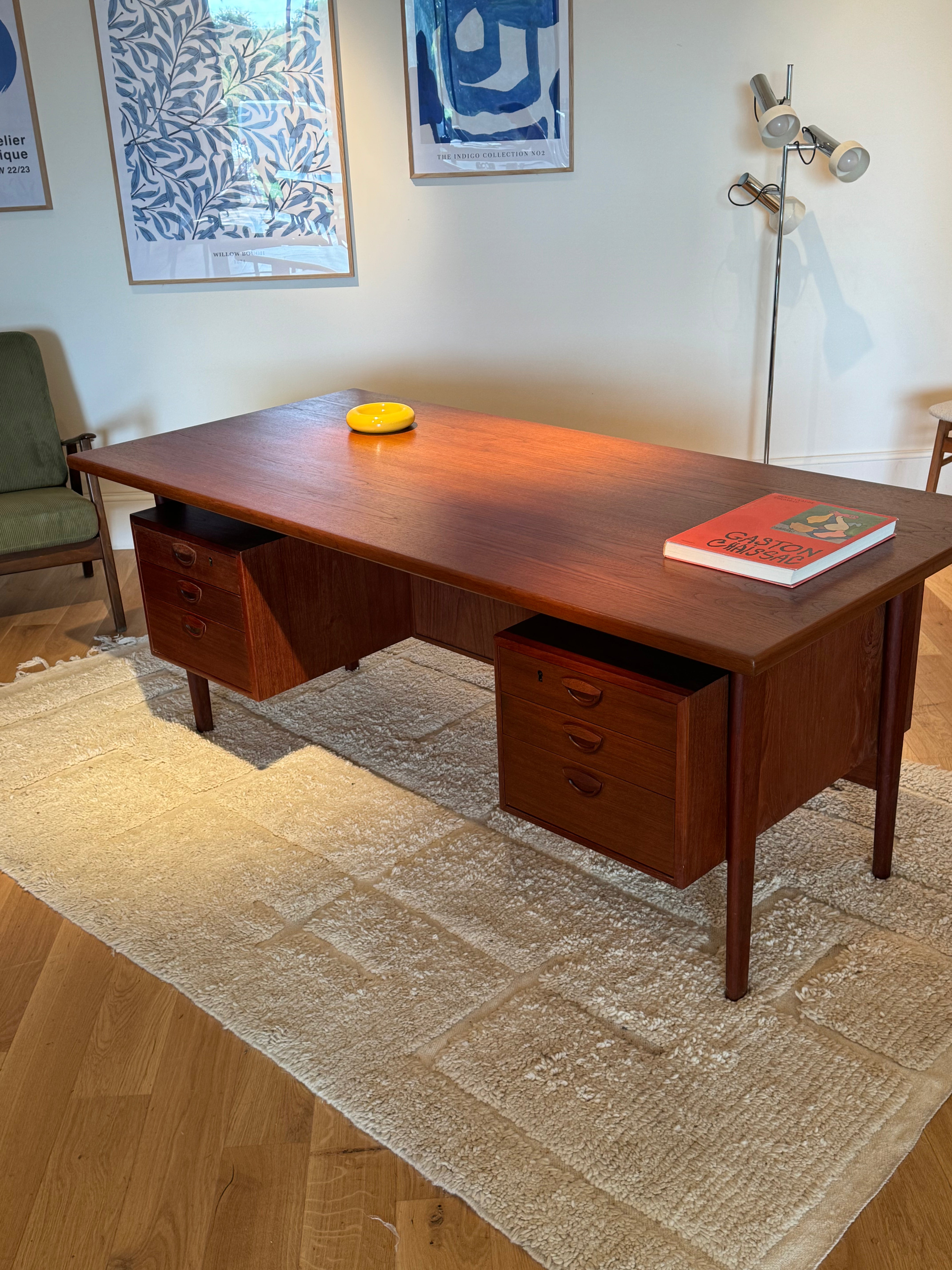 Bureau scandinave vintage Kai Kristiansen FM Møbler "Robbie"