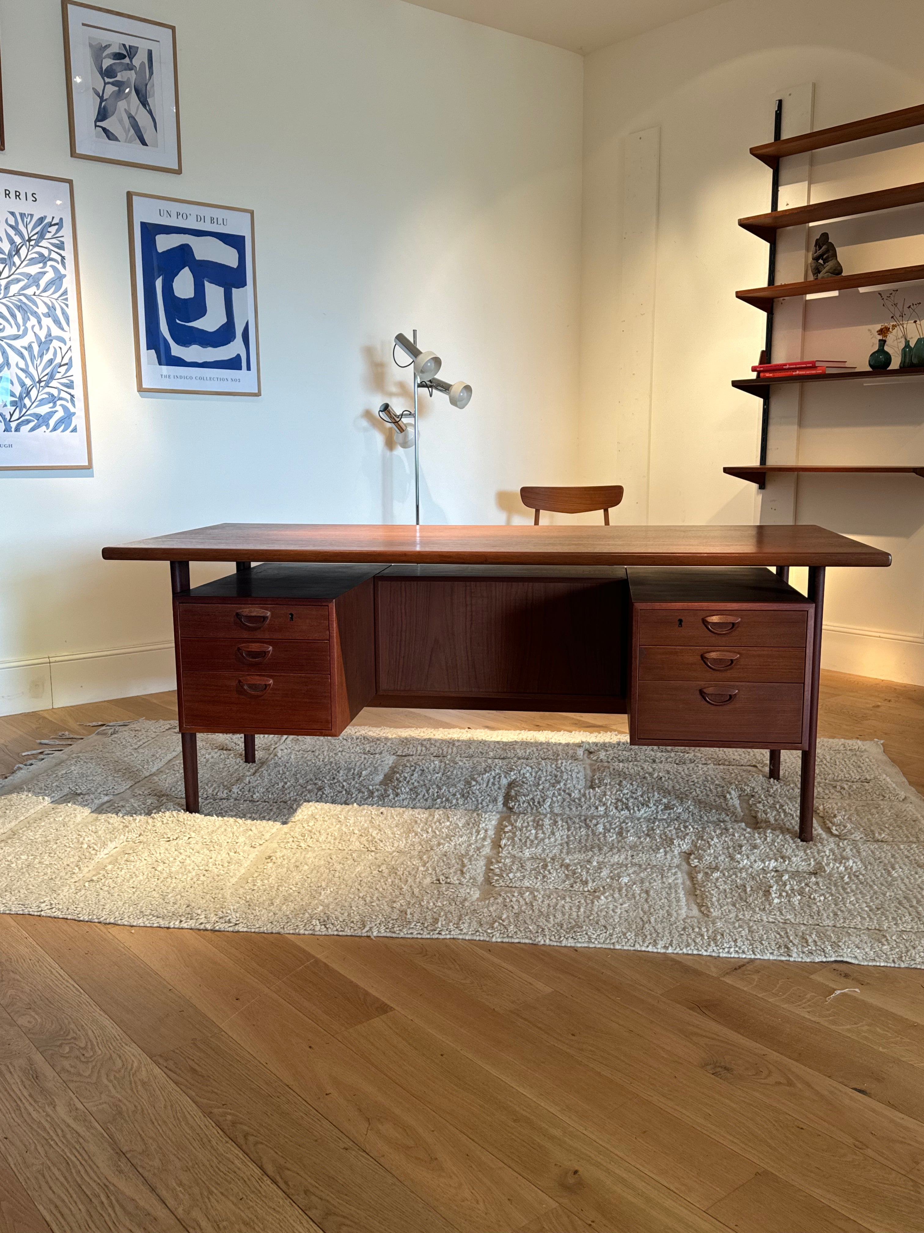 Bureau scandinave vintage Kai Kristiansen FM Møbler "Robbie"