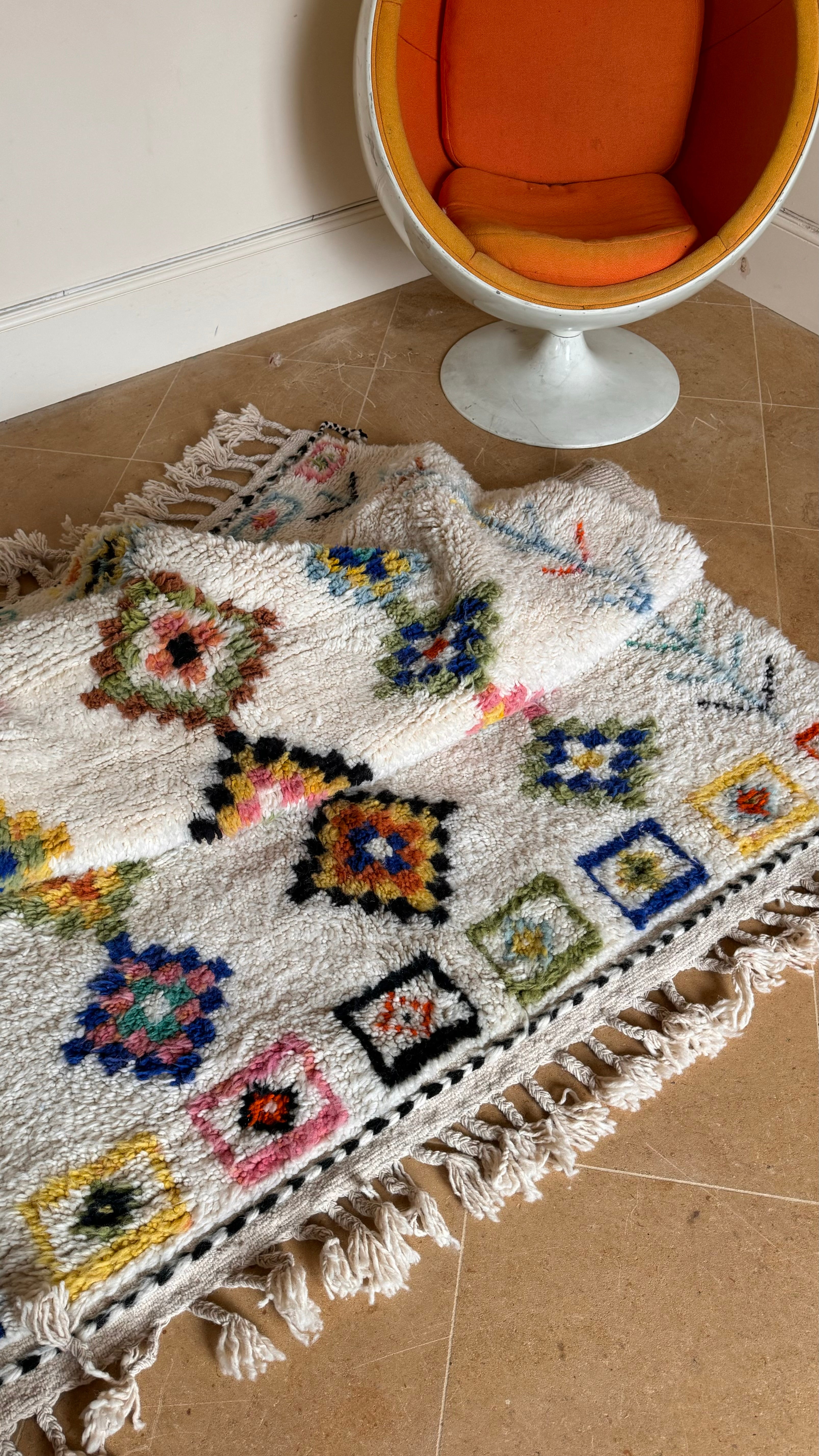 Tapis berbère Beni Ouarain 248 x 157 cm "Hadia"