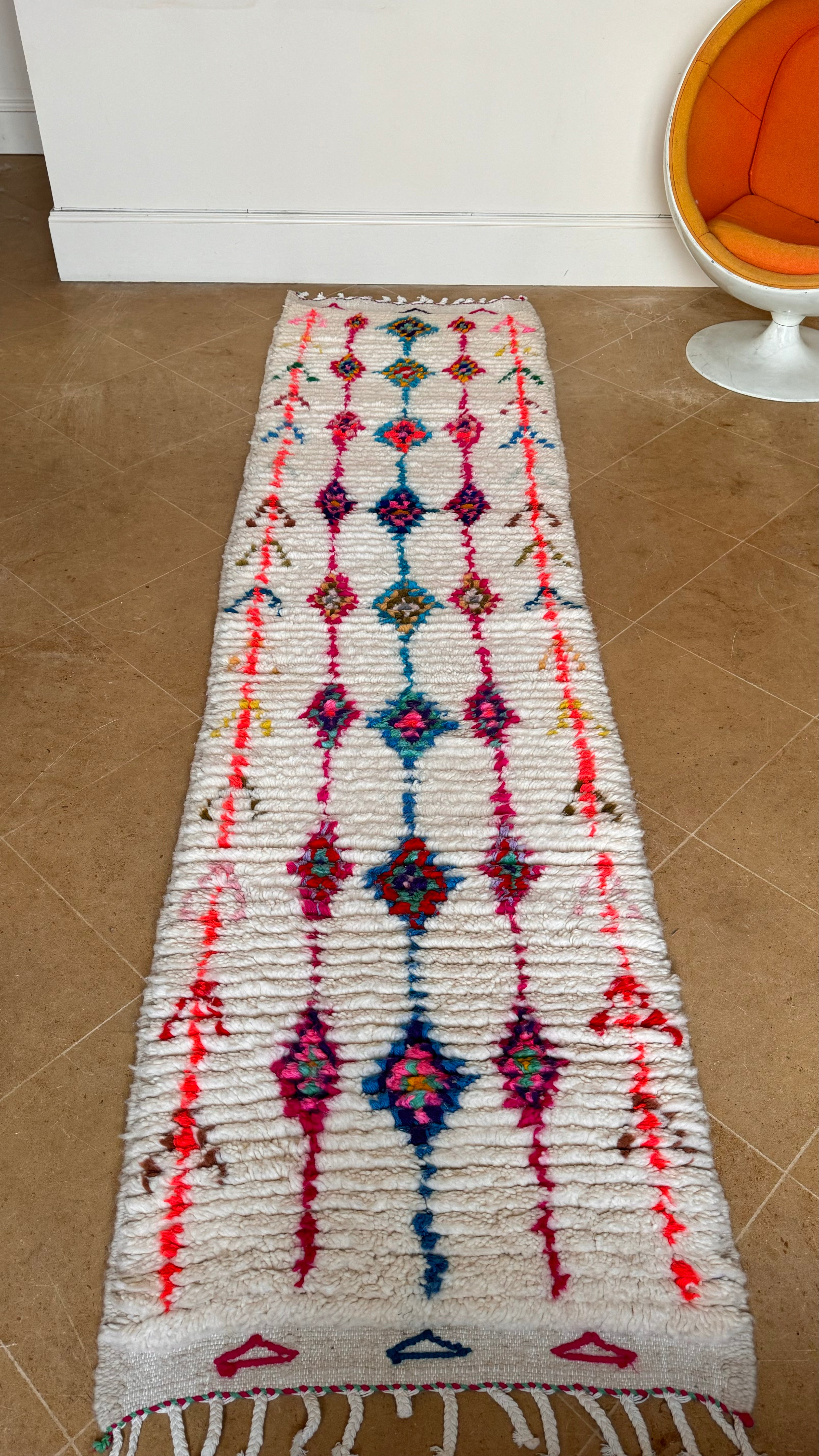 Tapis berbère de couloir Azilal 291 x 75 cm "Aicha"