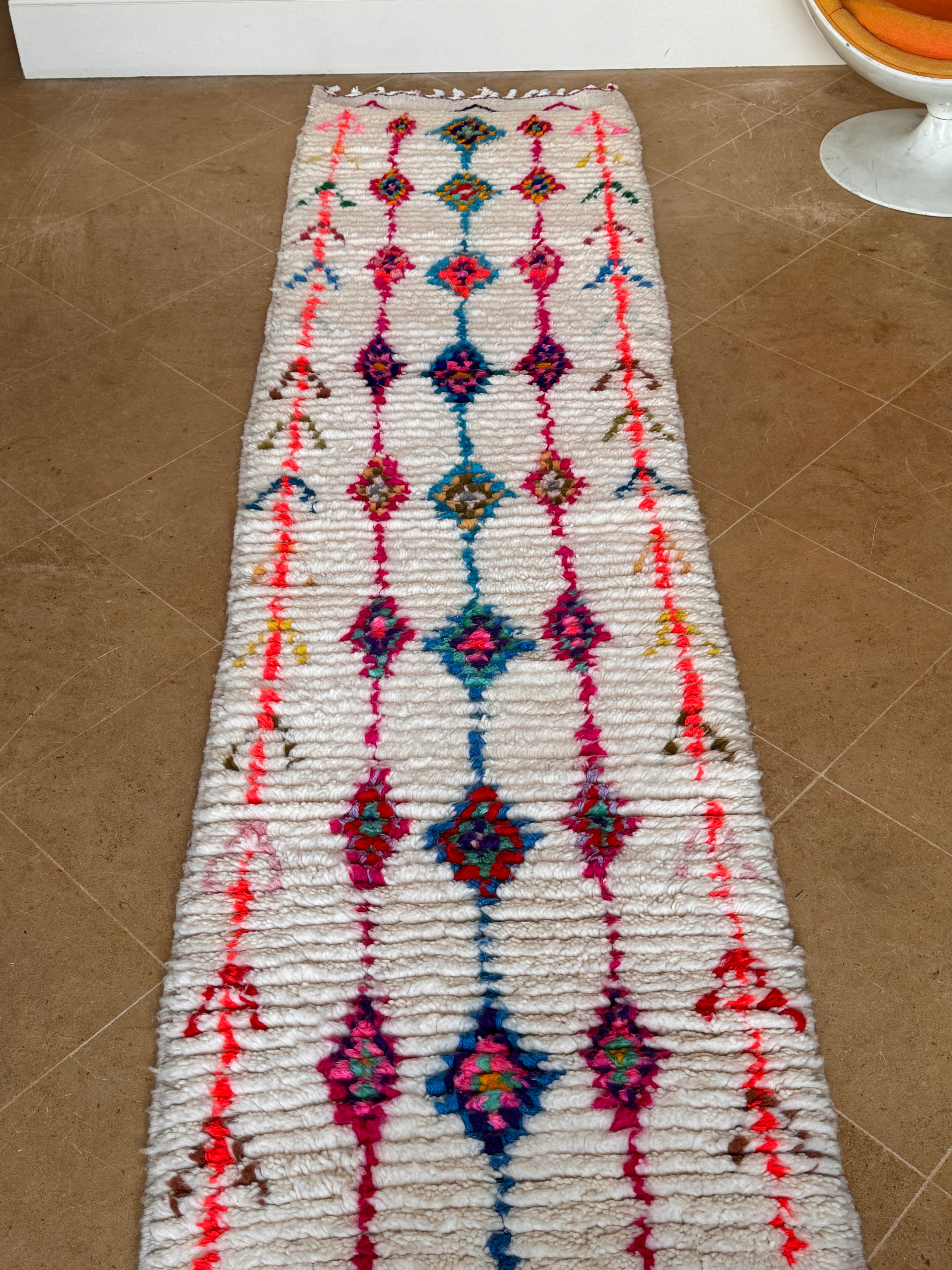 Tapis berbère de couloir Azilal 291 x 75 cm "Aicha"