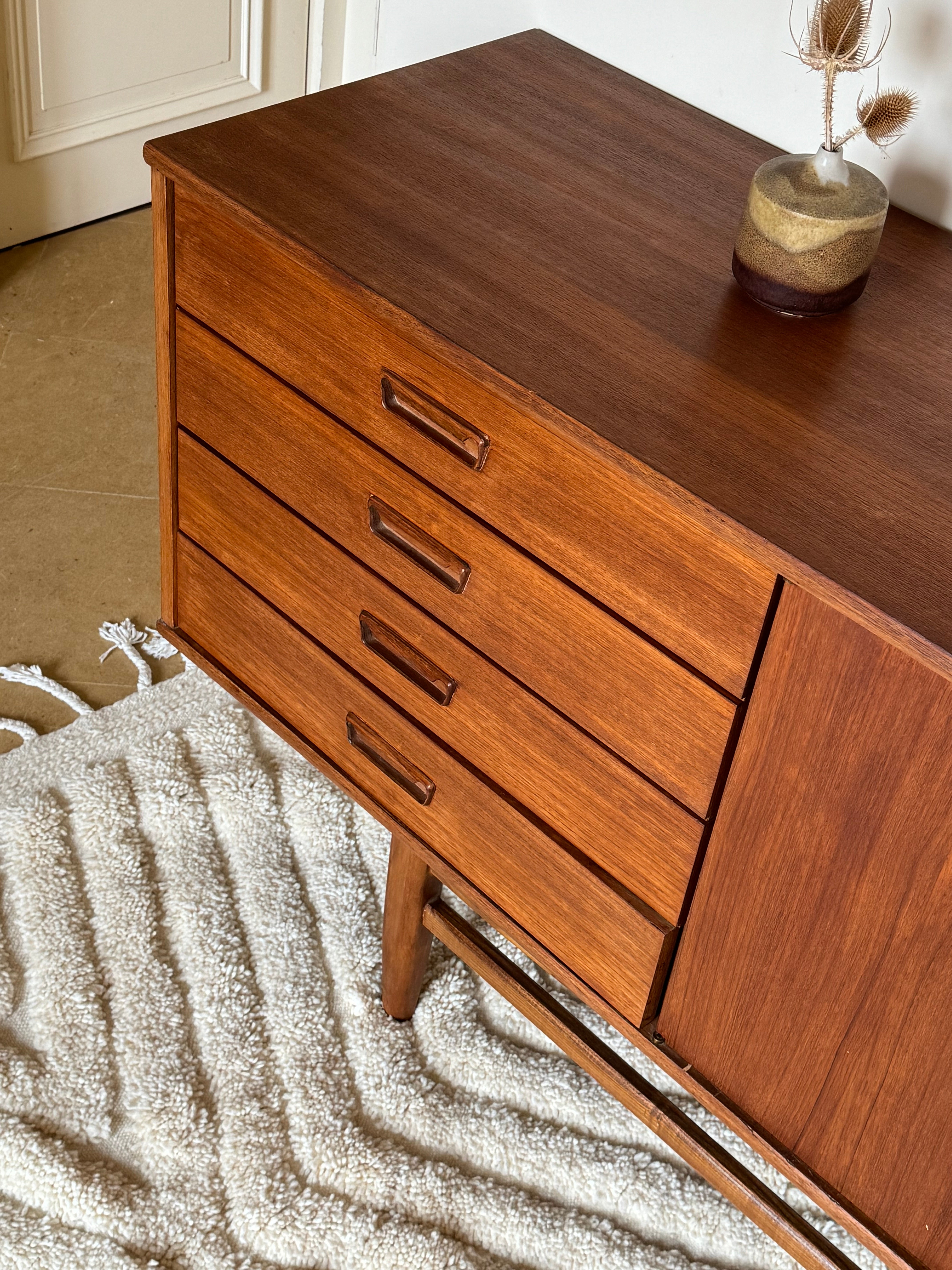 Enfilade scandinave vintage en teck années 1960 "Mynte"