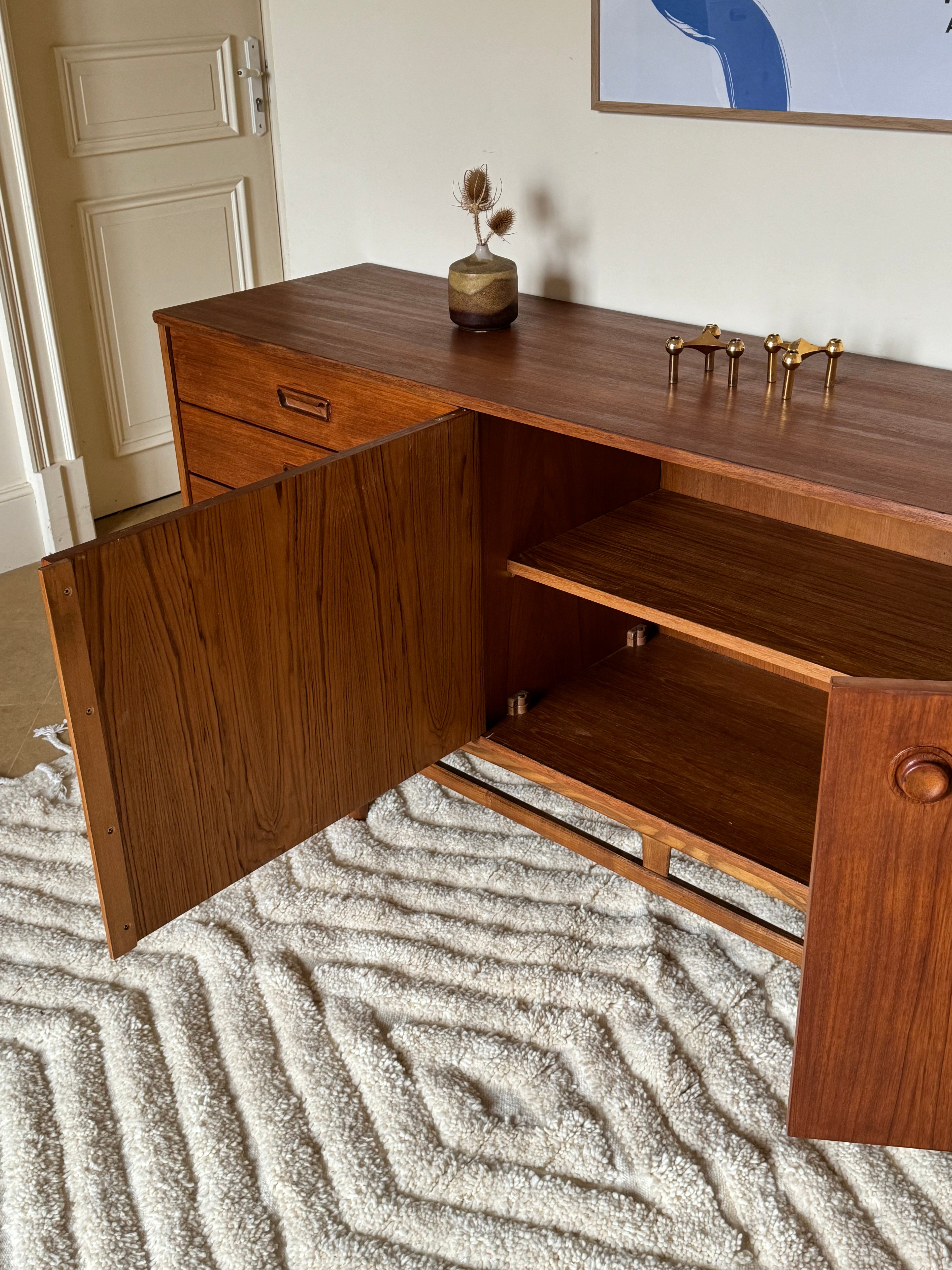 Enfilade scandinave vintage en teck années 1960 "Mynte"