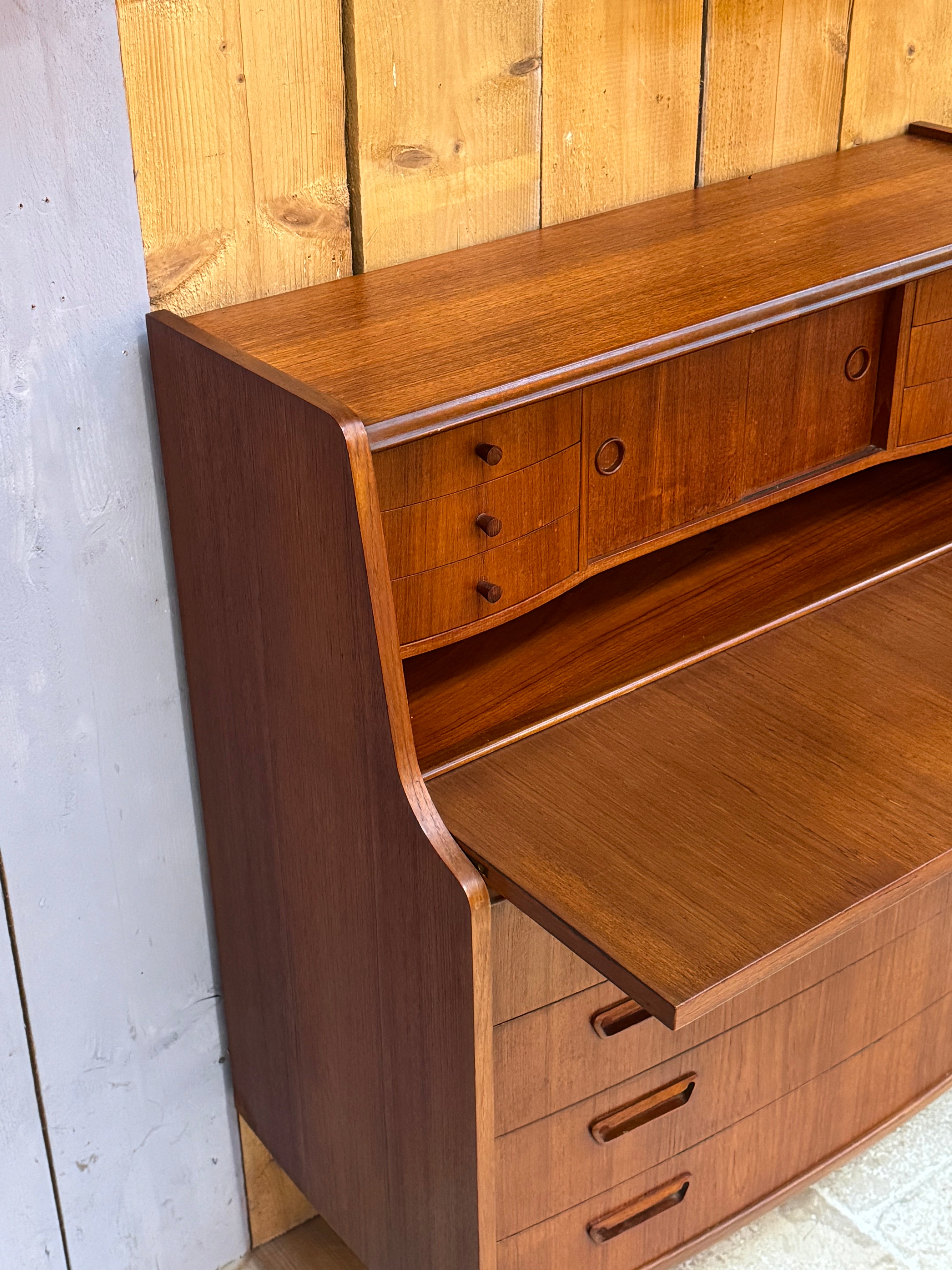 Secrétaire vintage scandinave en teck "Alton" de Poul M. Jessen pour Viby J Mobelfabrik