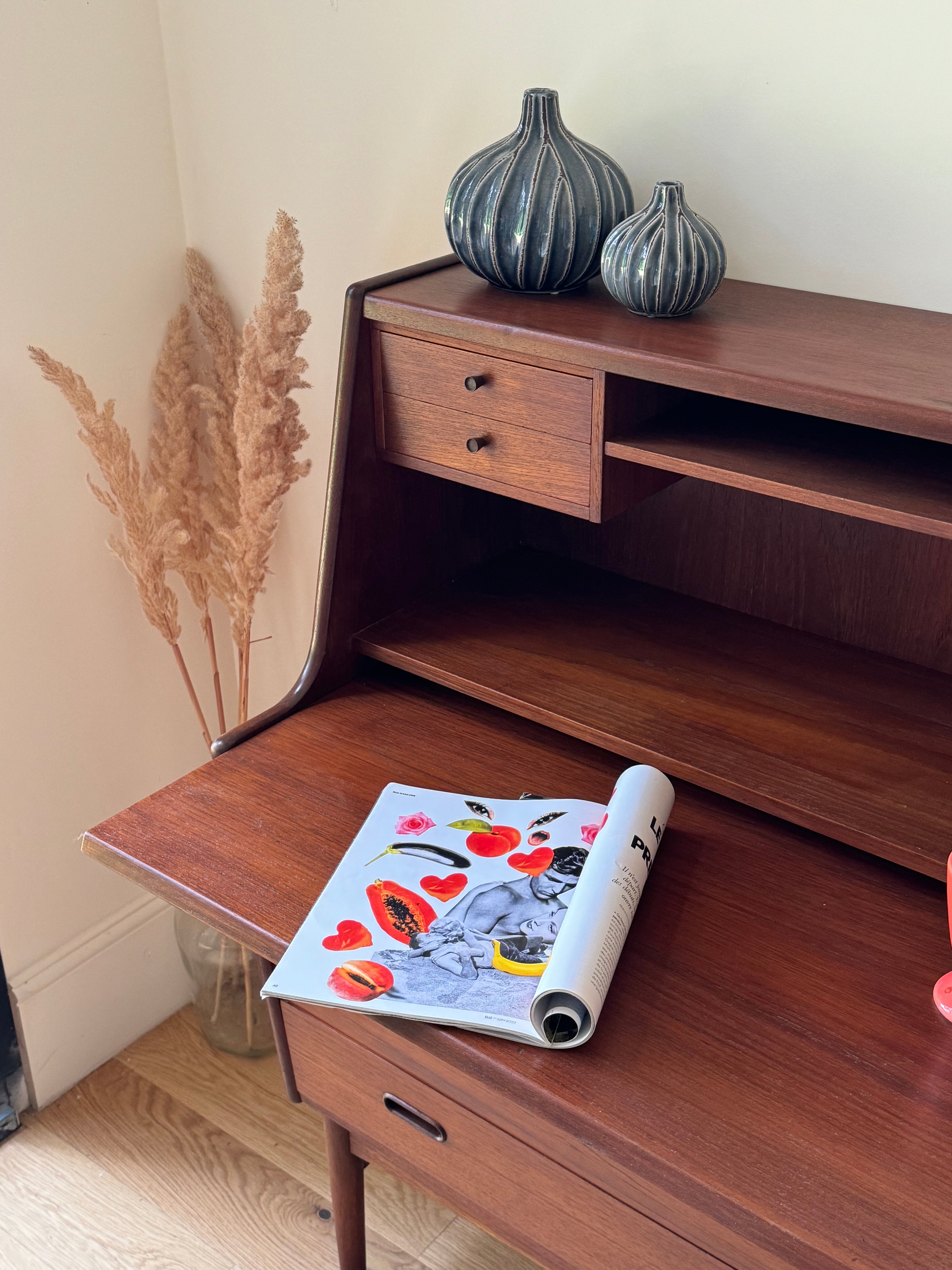 Secrétaire scandinave en teck – « Alrik » – Années 60