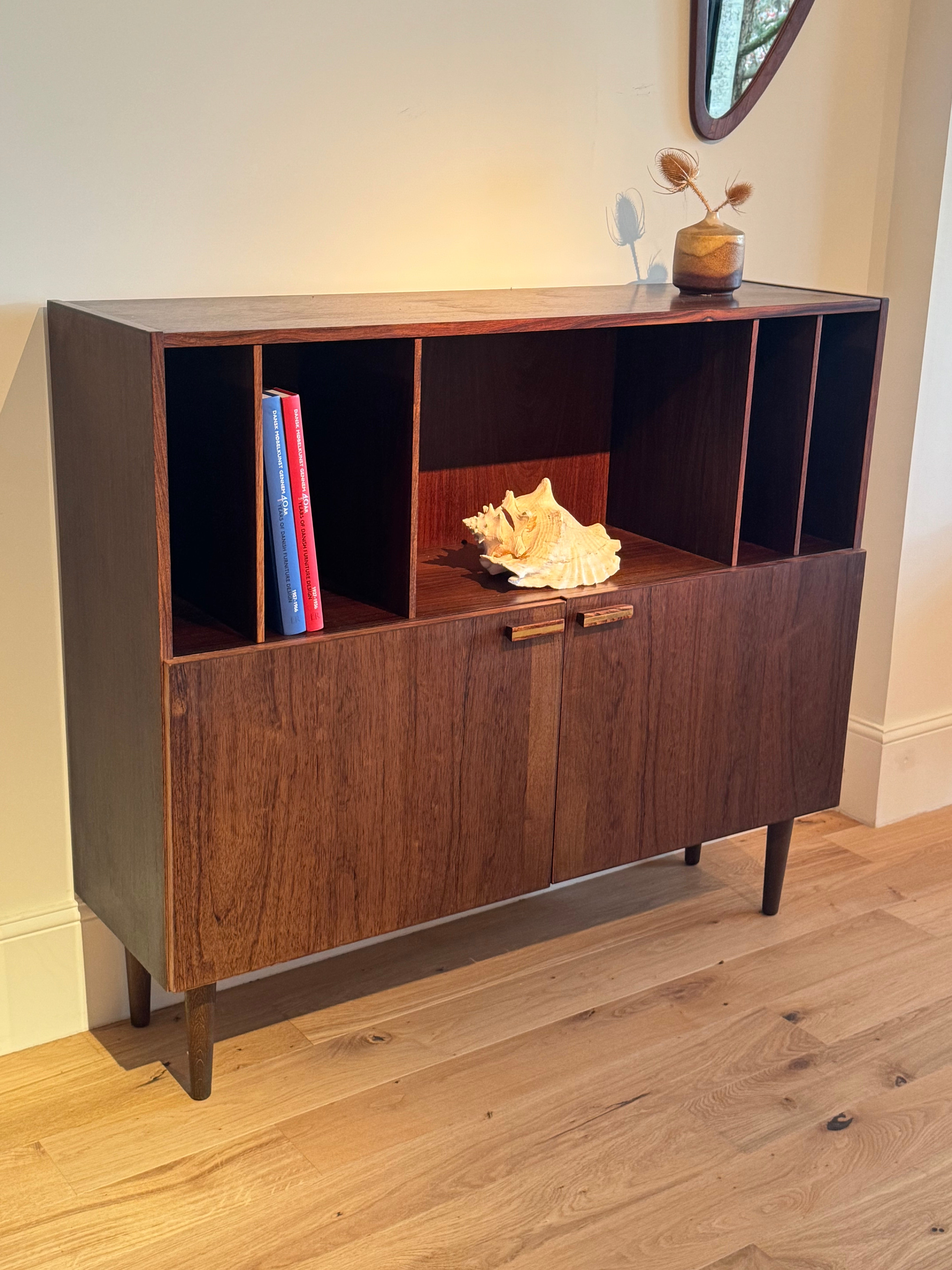 Bibliothèque basse - Enfilade ouverte vintage scandinave "Nila"