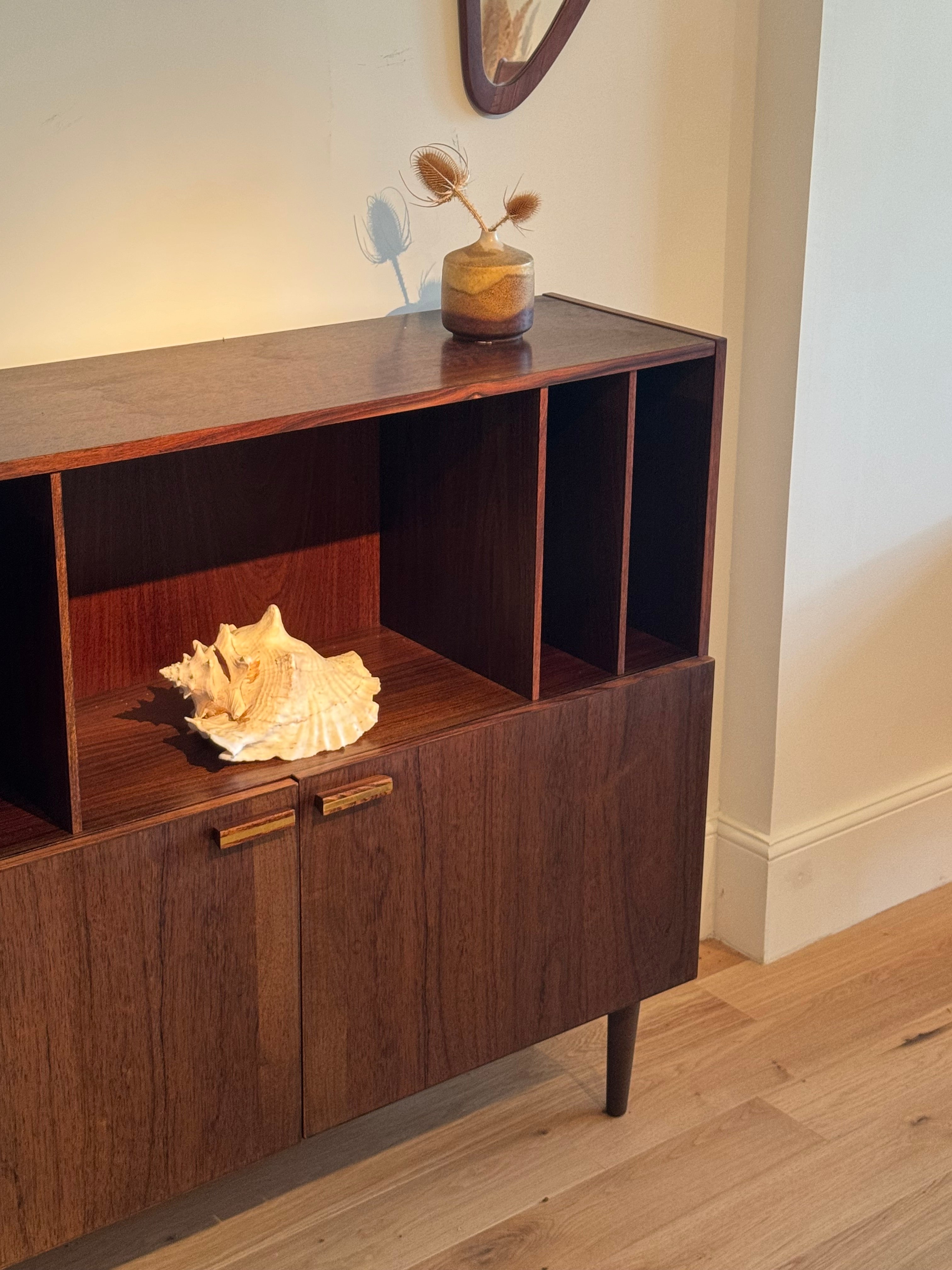 Bibliothèque basse - Enfilade ouverte vintage scandinave "Nila"