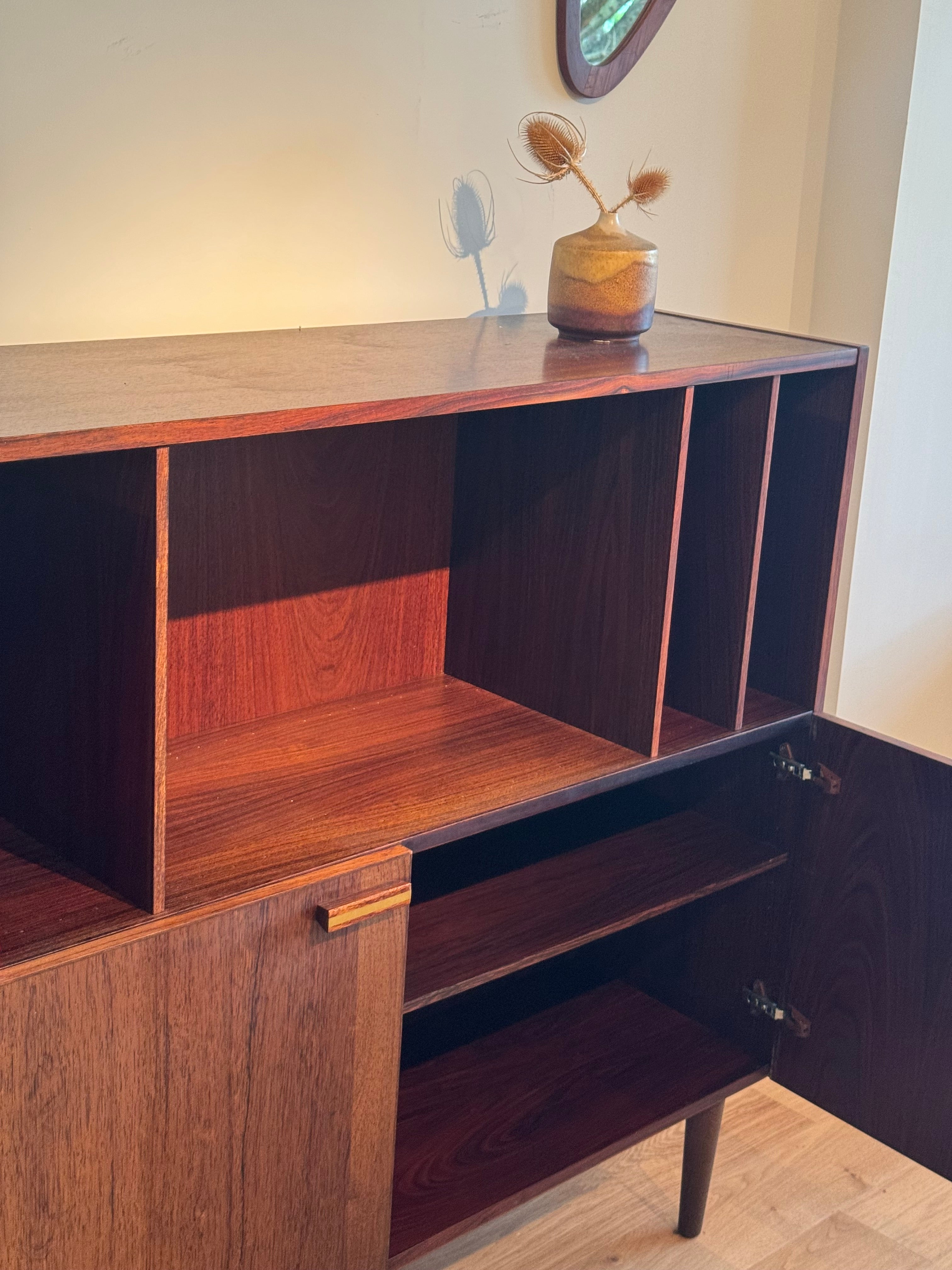 Bibliothèque basse - Enfilade ouverte vintage scandinave "Nila"