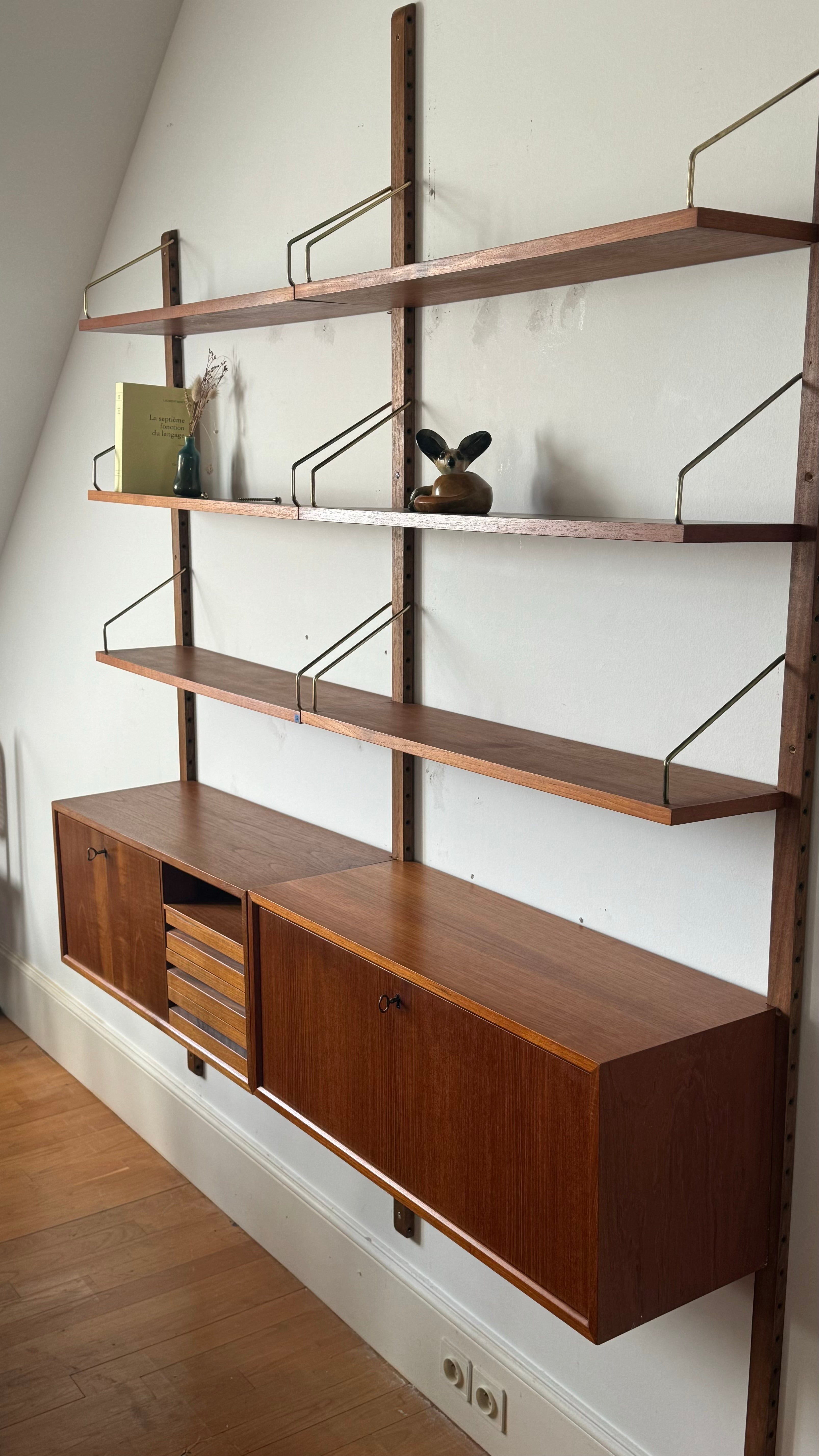 Précommande | Bibliothèque système royal scandinave en teck Poul Cadovius