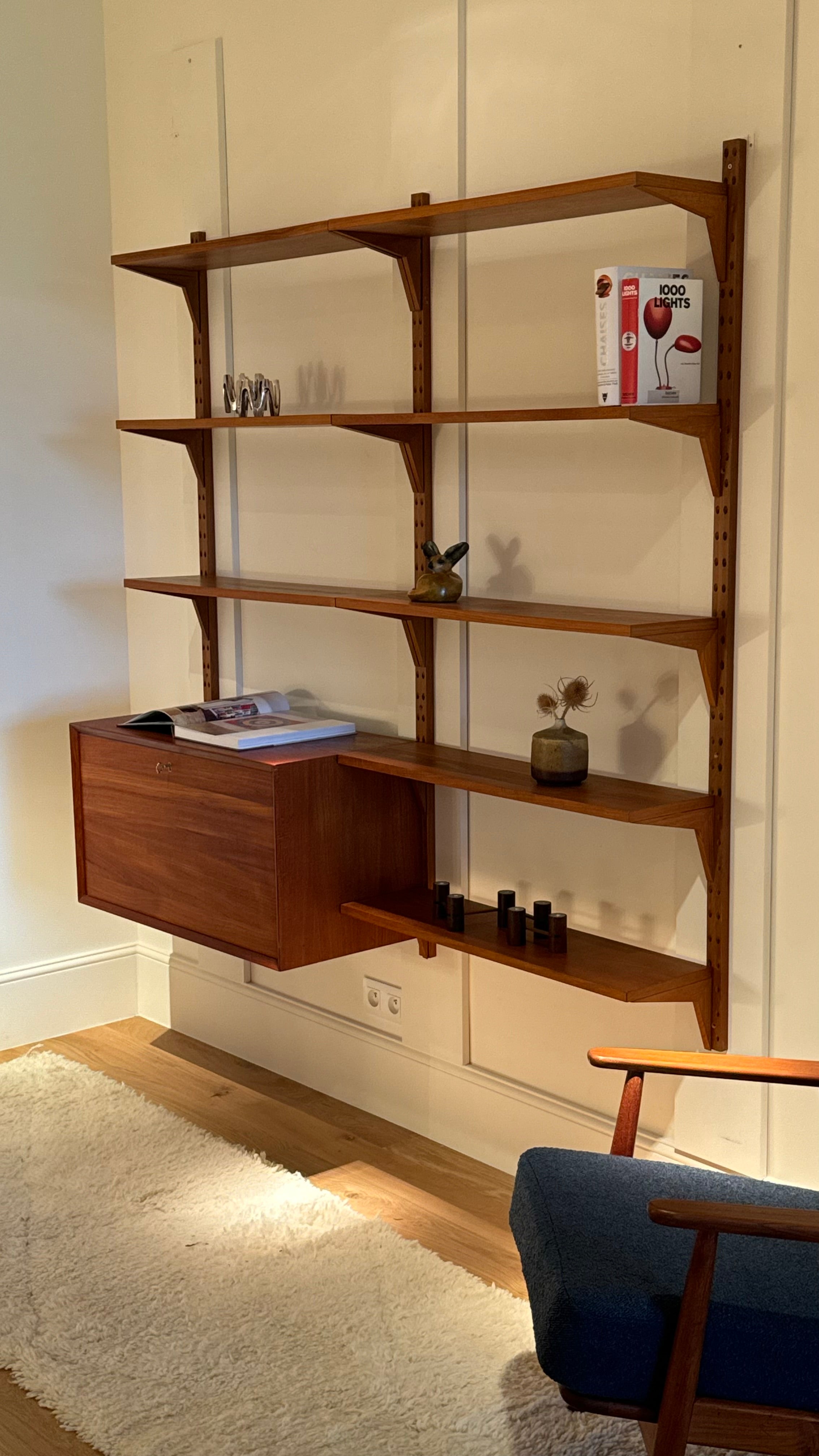 Bibliothèque scandinave vintage Poul Cadovius pour Cado.