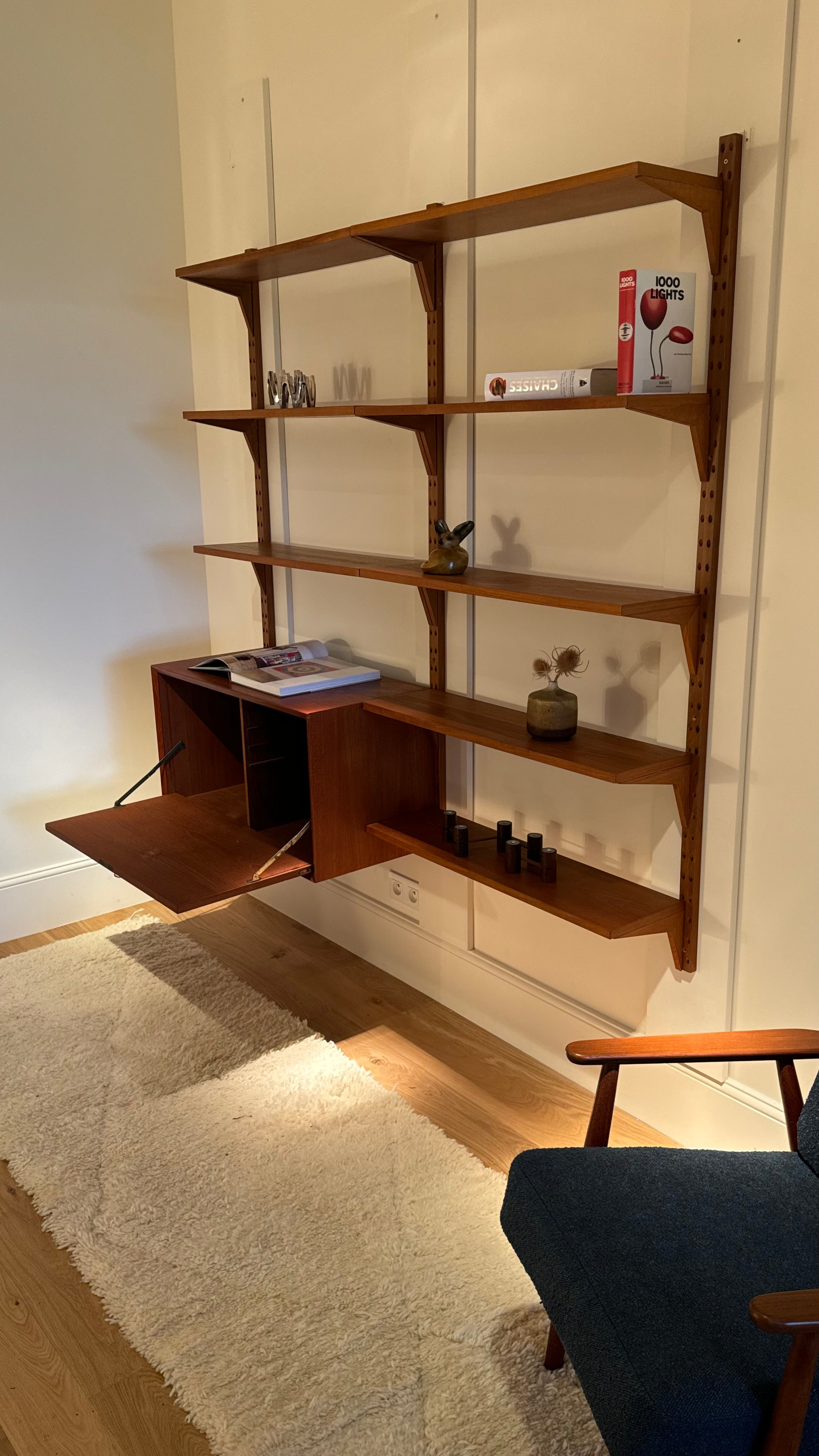 Bibliothèque scandinave vintage Poul Cadovius pour Cado.