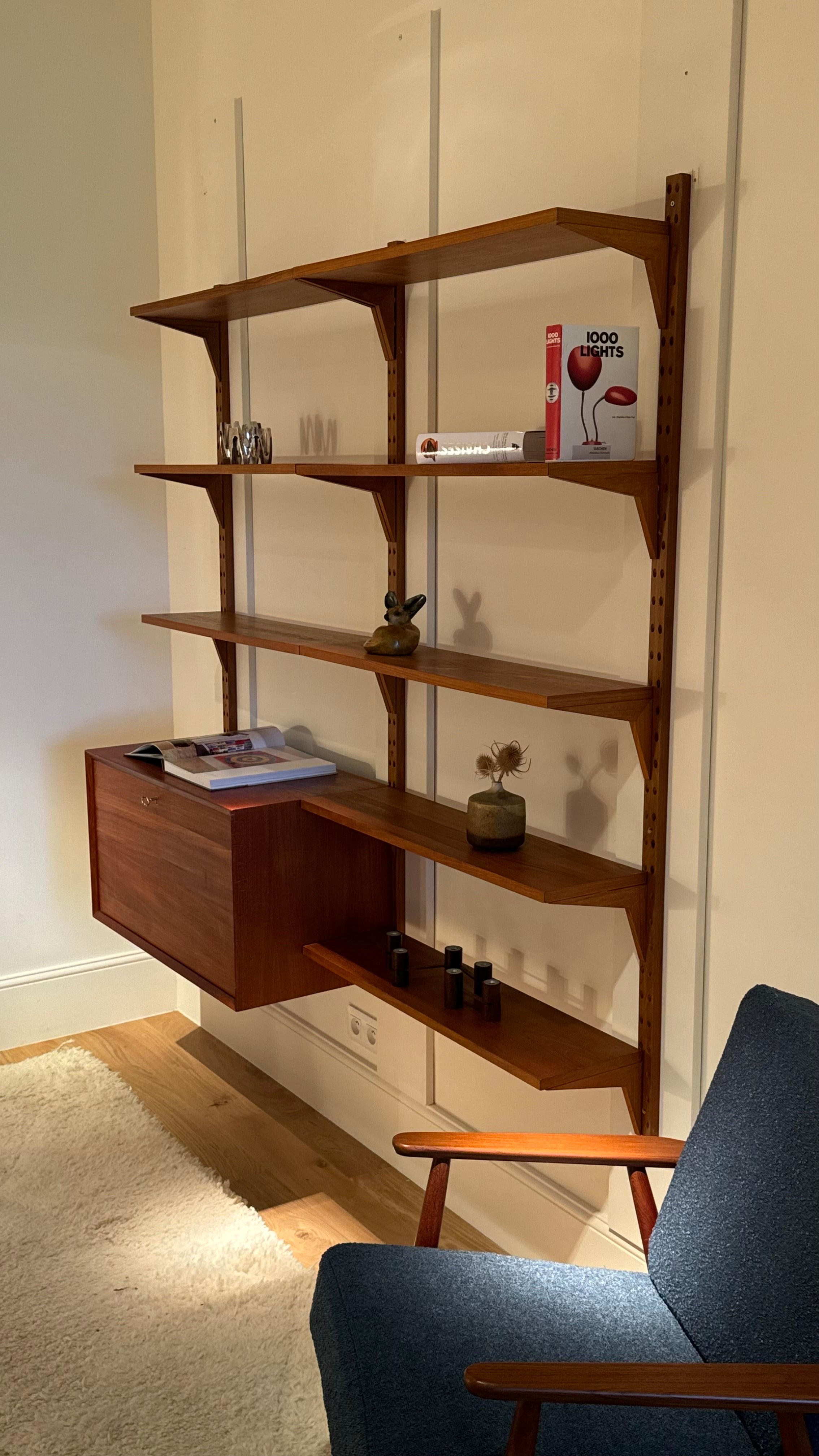 Bibliothèque scandinave vintage Poul Cadovius pour Cado.