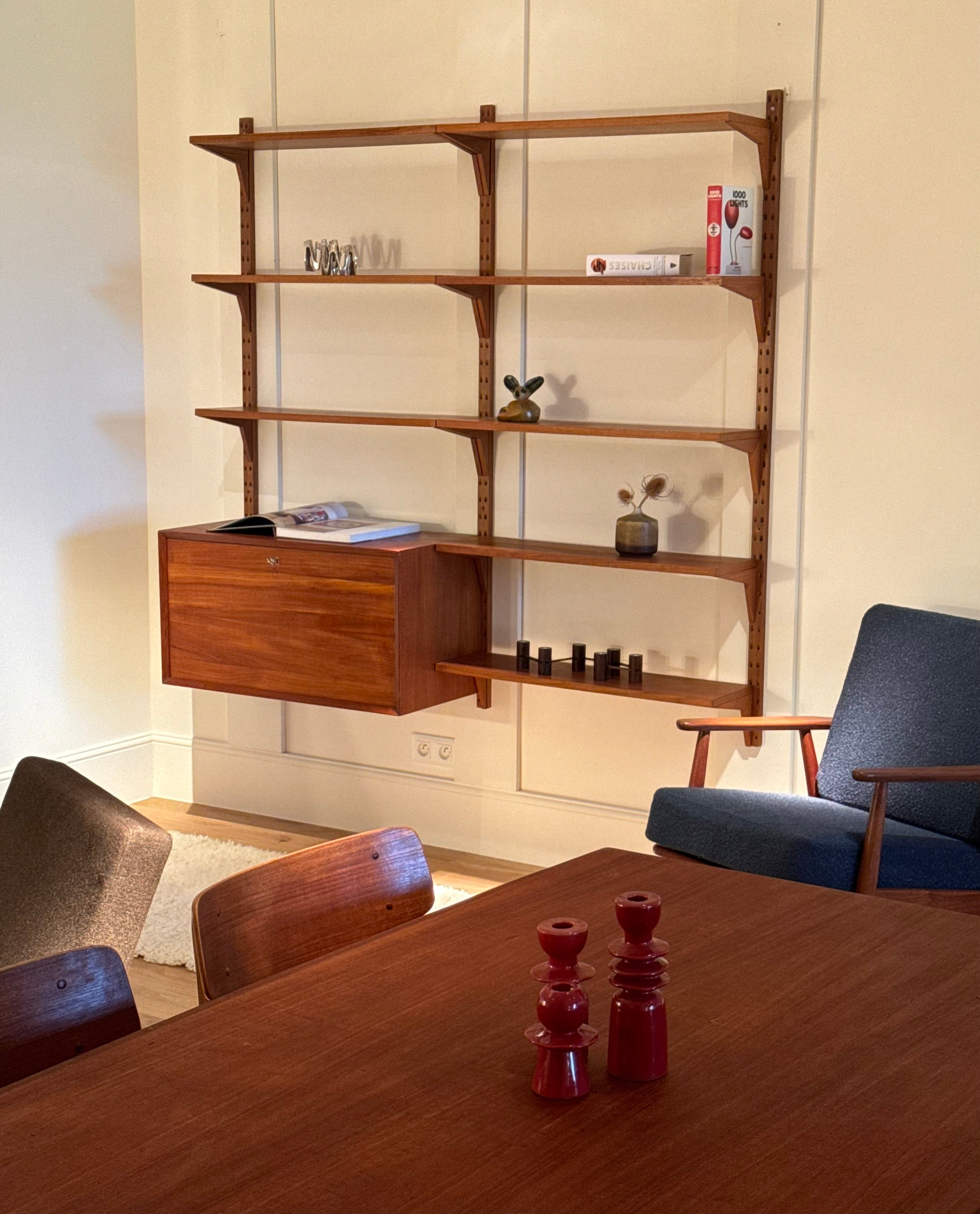 Bibliothèque scandinave vintage Poul Cadovius pour Cado.