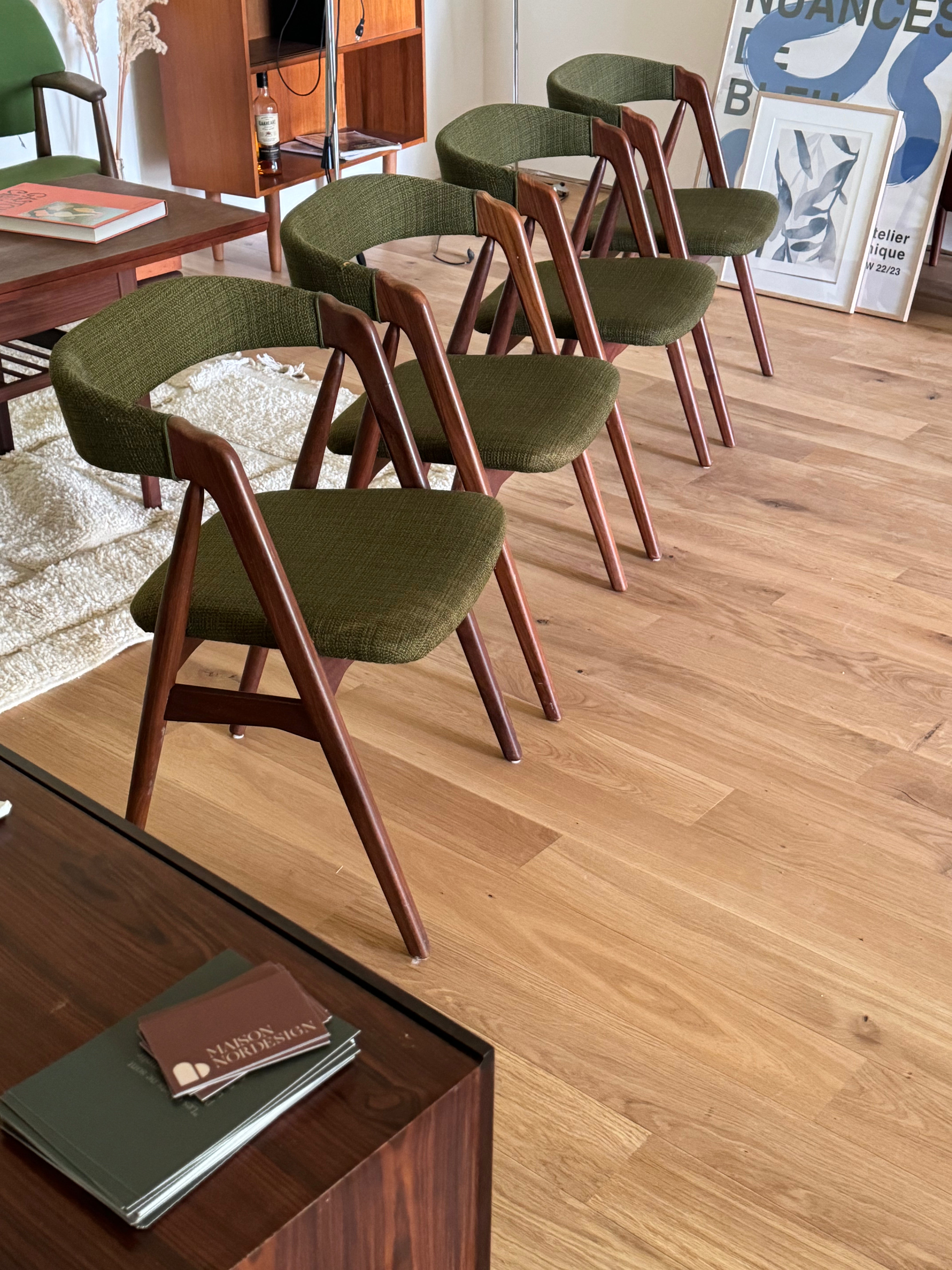 Suite de 4 chaises scandinaves vintage « Christina » par T. Harlev pour Farstrup Møbler