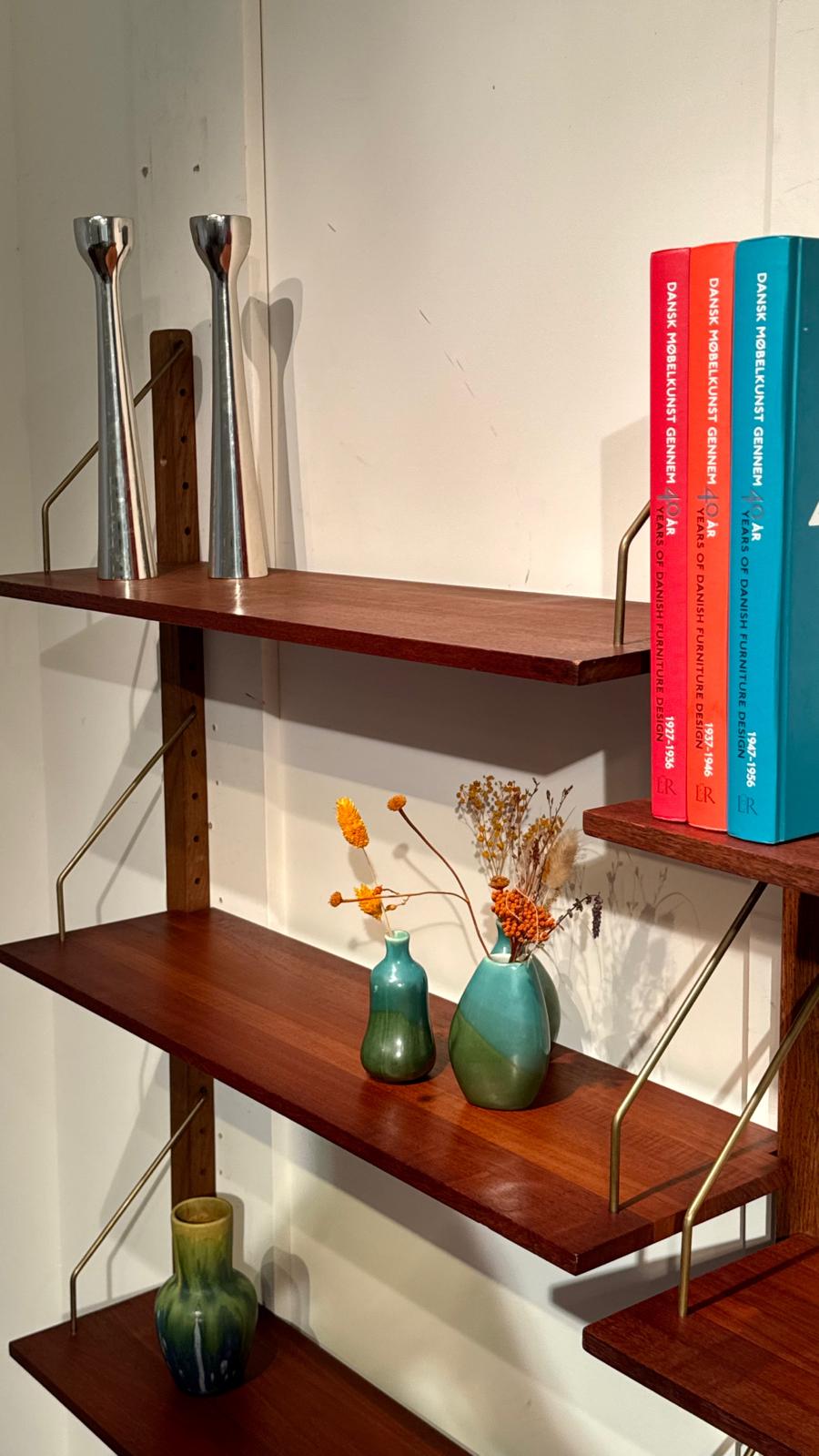 Bibliothèque scandinave vintage "Alva" en teck
