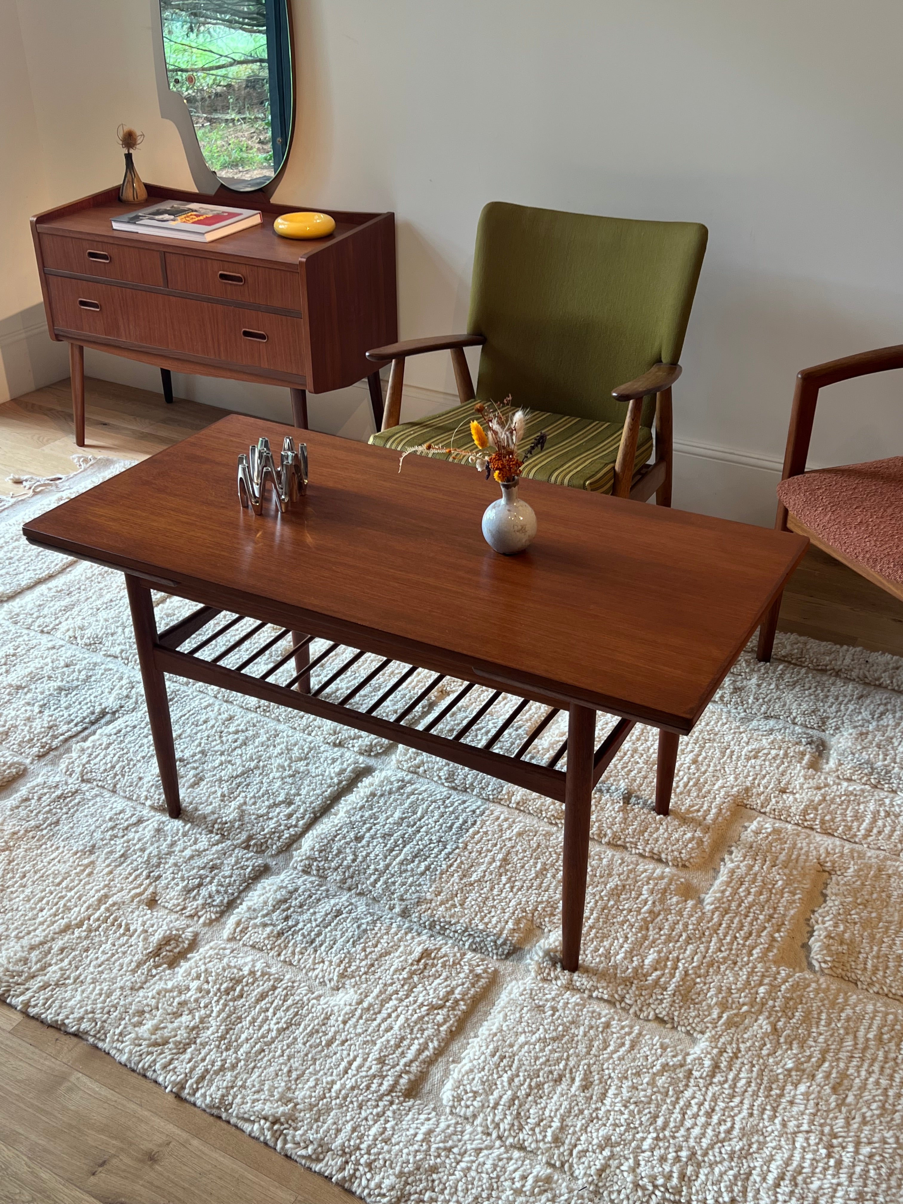 Table basse scandinave vintage extensible "Aya"