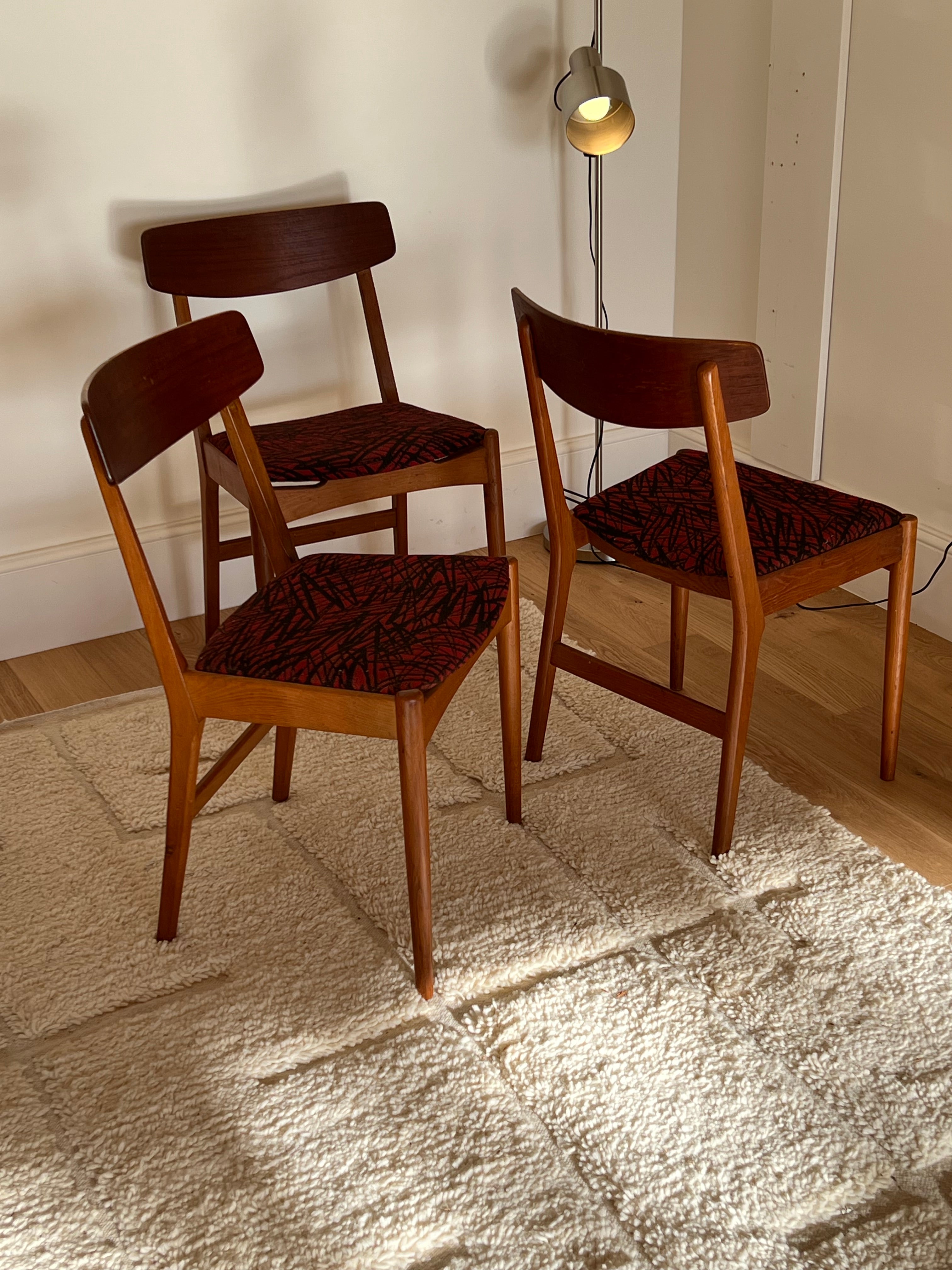 Suite de 4 chaises scandinave vintage "Virta"