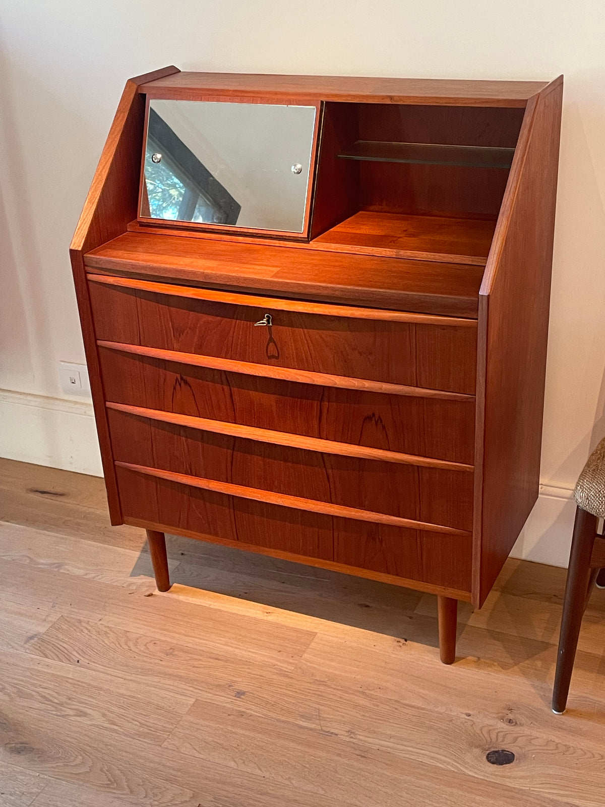 Secrétaire scandinave vintage en teck "Holger"