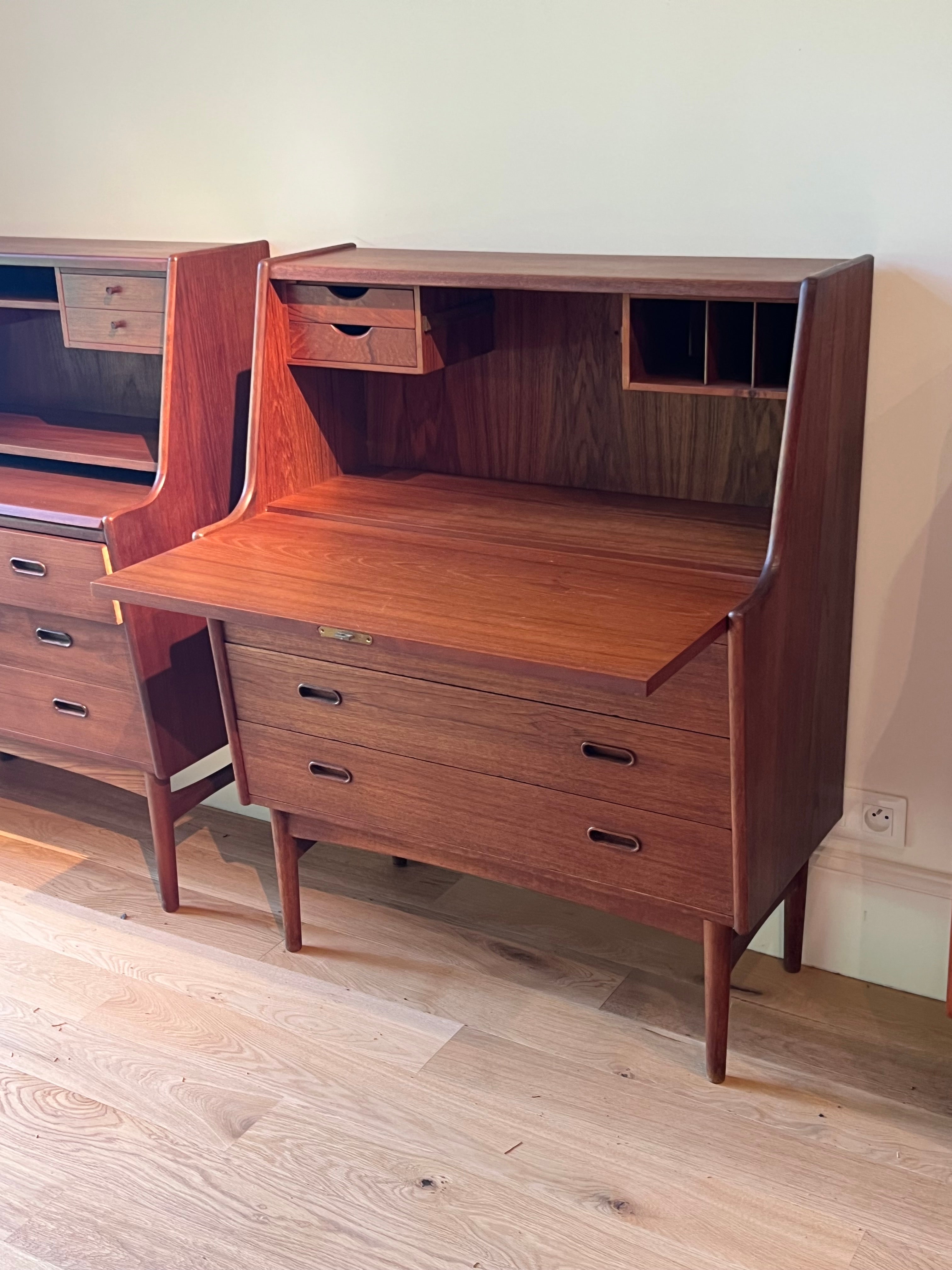 Secrétaire vintage scandinave « Alphonse » – Modèle 37 en teck par Arne Wahl Iversen pour Vinde Møbelfabrik