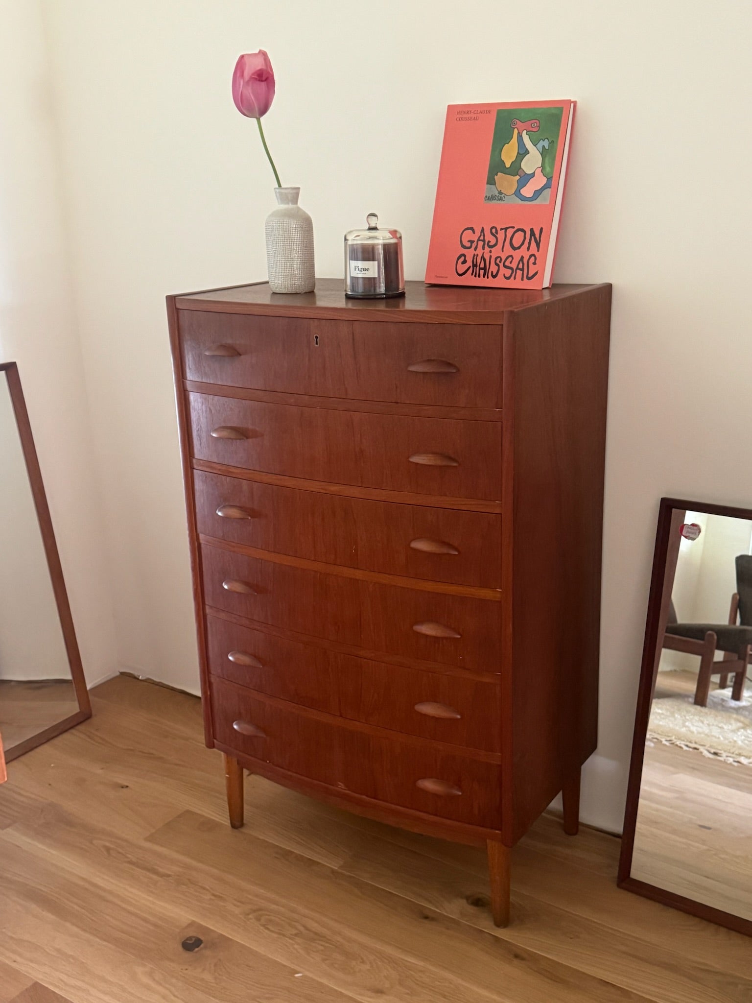 Grande commode chiffonier scandinave vintage en teck «Sören » – Années 60