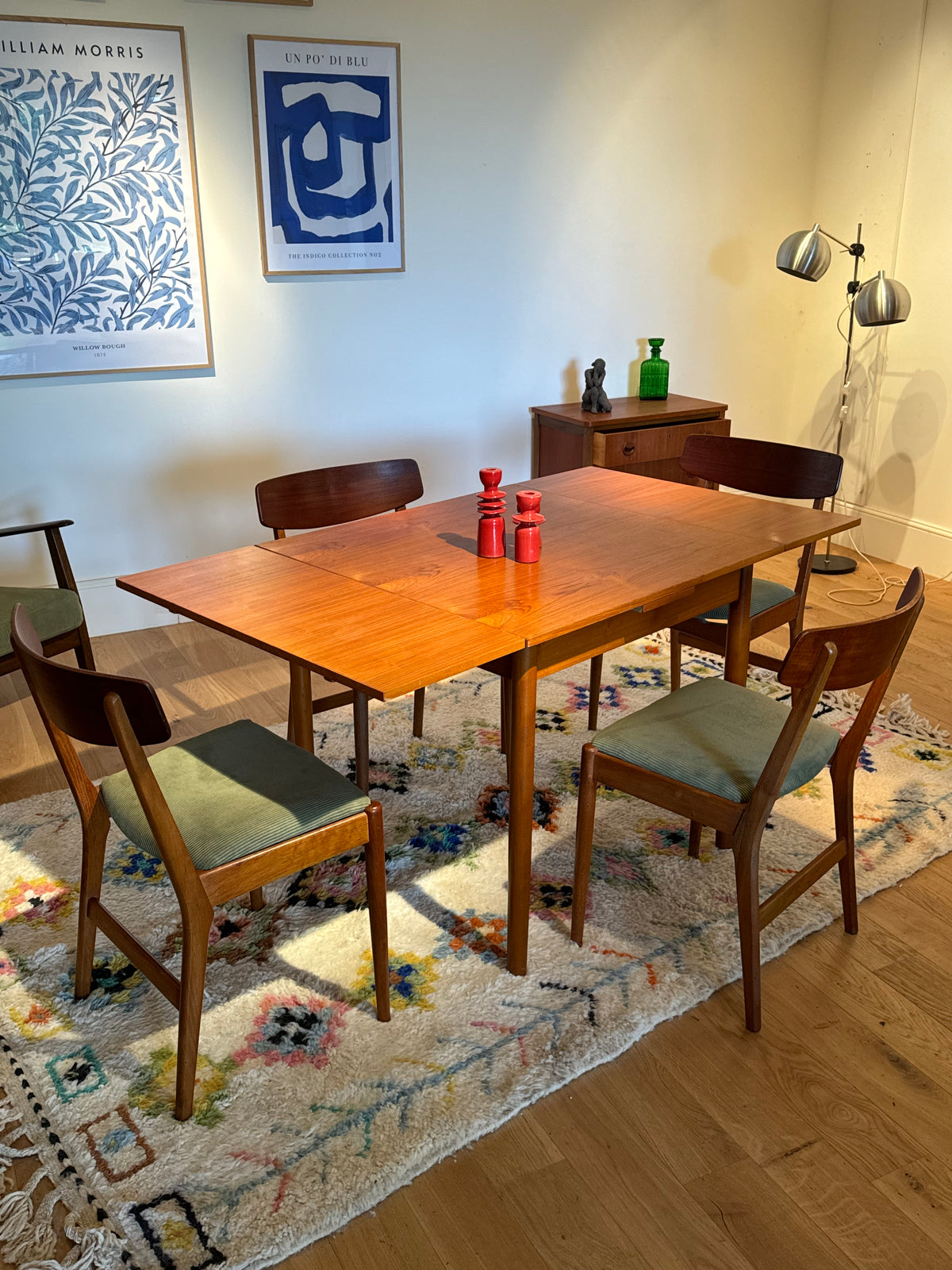 Table scandinave vintage carré « Mette »