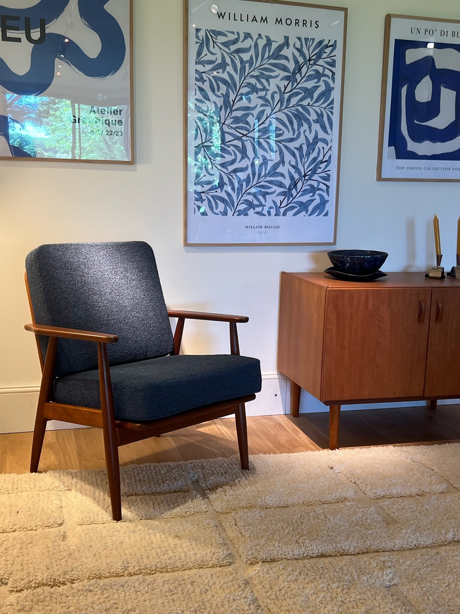 Fauteuil scandinave vintage en teck – "Aslak" - Année 60