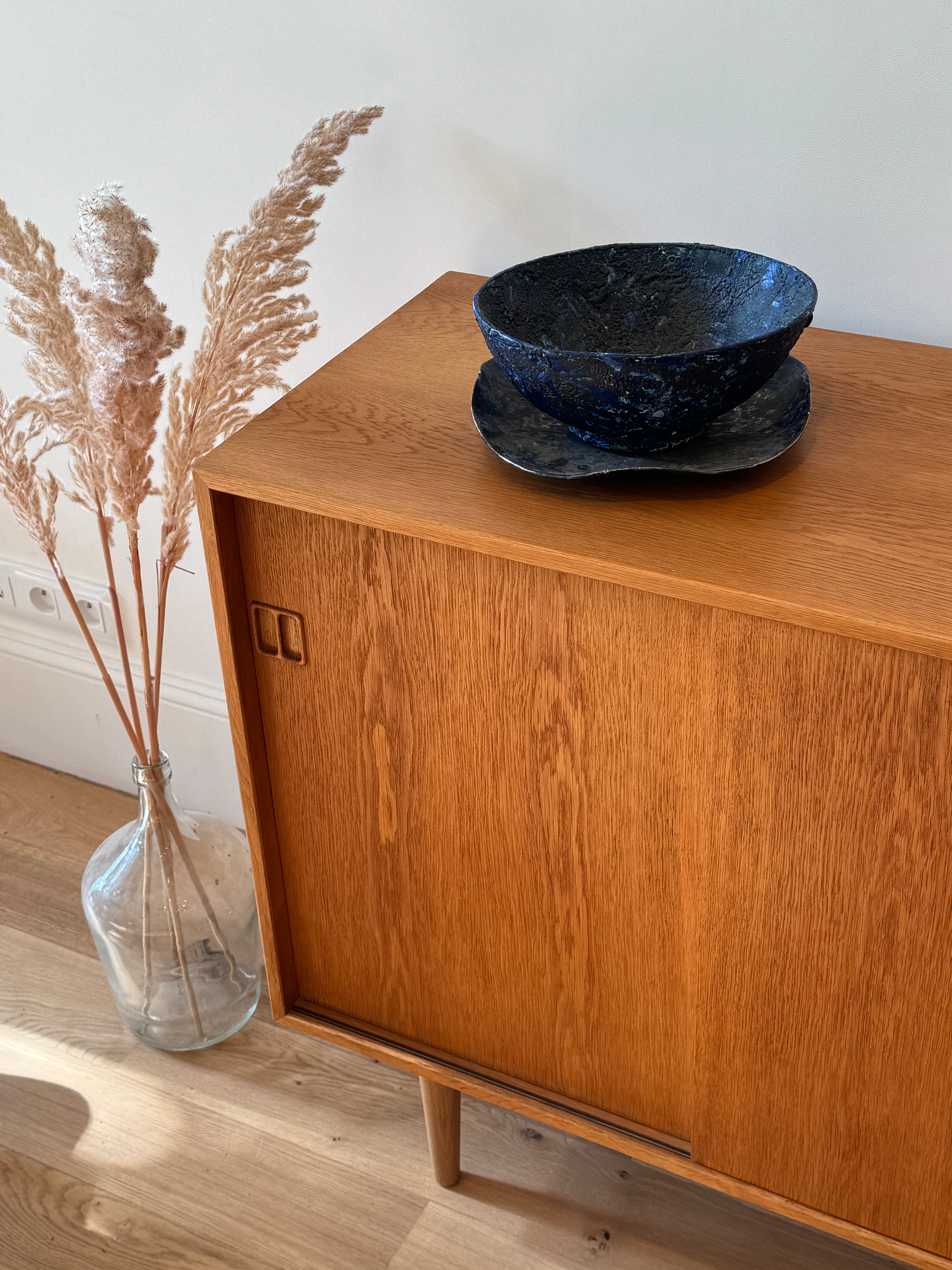 Enfilade scandinave vintage en chêne clair "Maja"