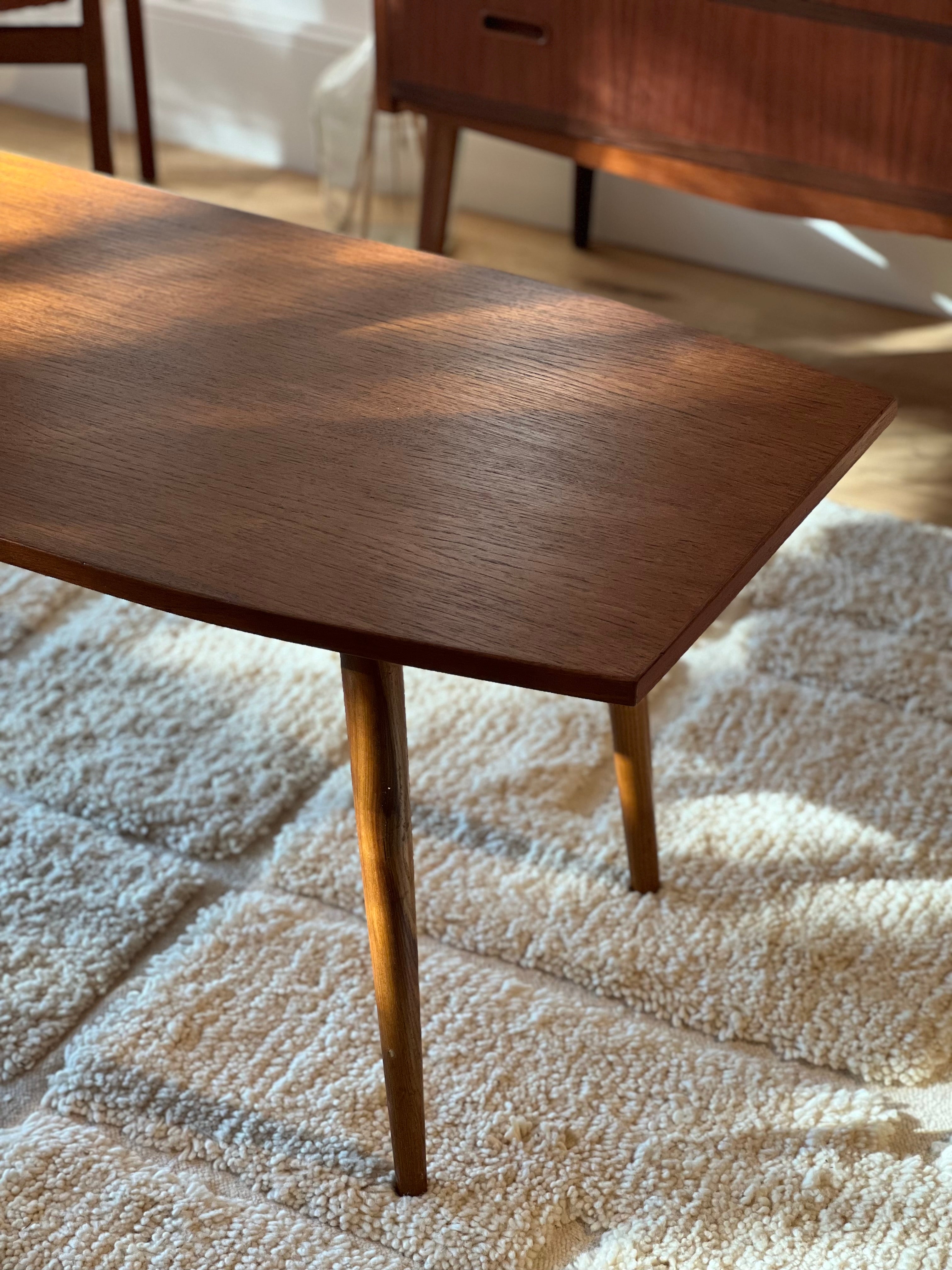 Table basse scandinave vintage en teck "Lucia"